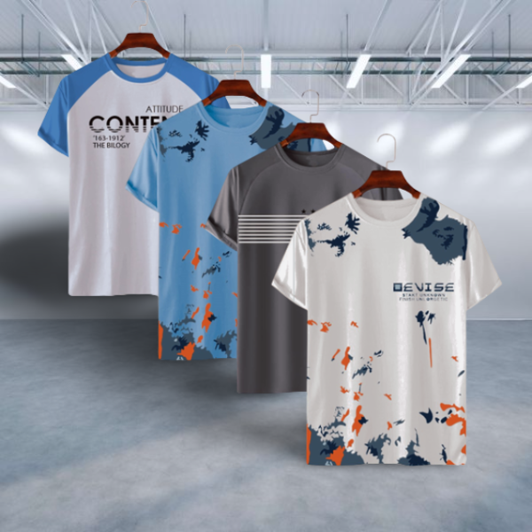 Designer Edition Sports Men’s T-Shirt – 4-Piece Combo। PTS- 10_img_0