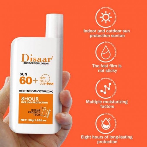 Disaar Sun 60+ SPF Whitening & Moisturizing Sunscreen Lotion 50gm (CHINA)_img_2