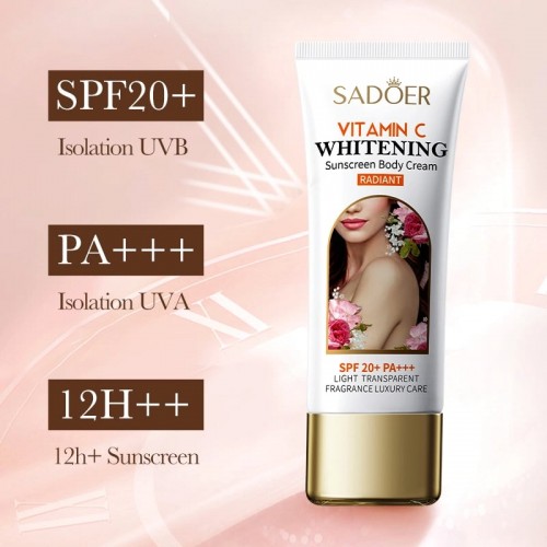 SADOER Vitamin C Whitening Tone-Up Body Cream SPF20+ PA+++ Sunscreen 100g (CHINA)_img_2