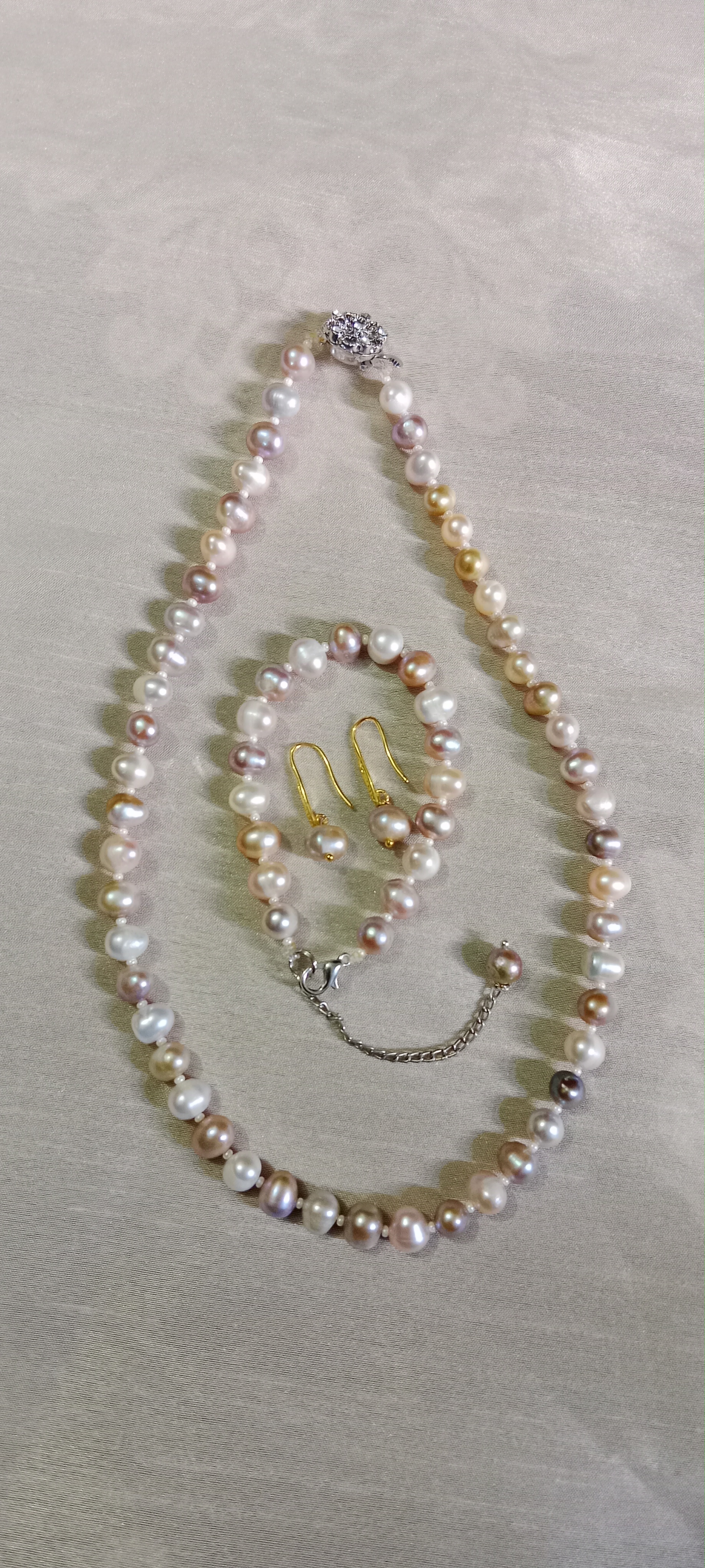 9 mm pearl Multicolor Necklace set_img_3