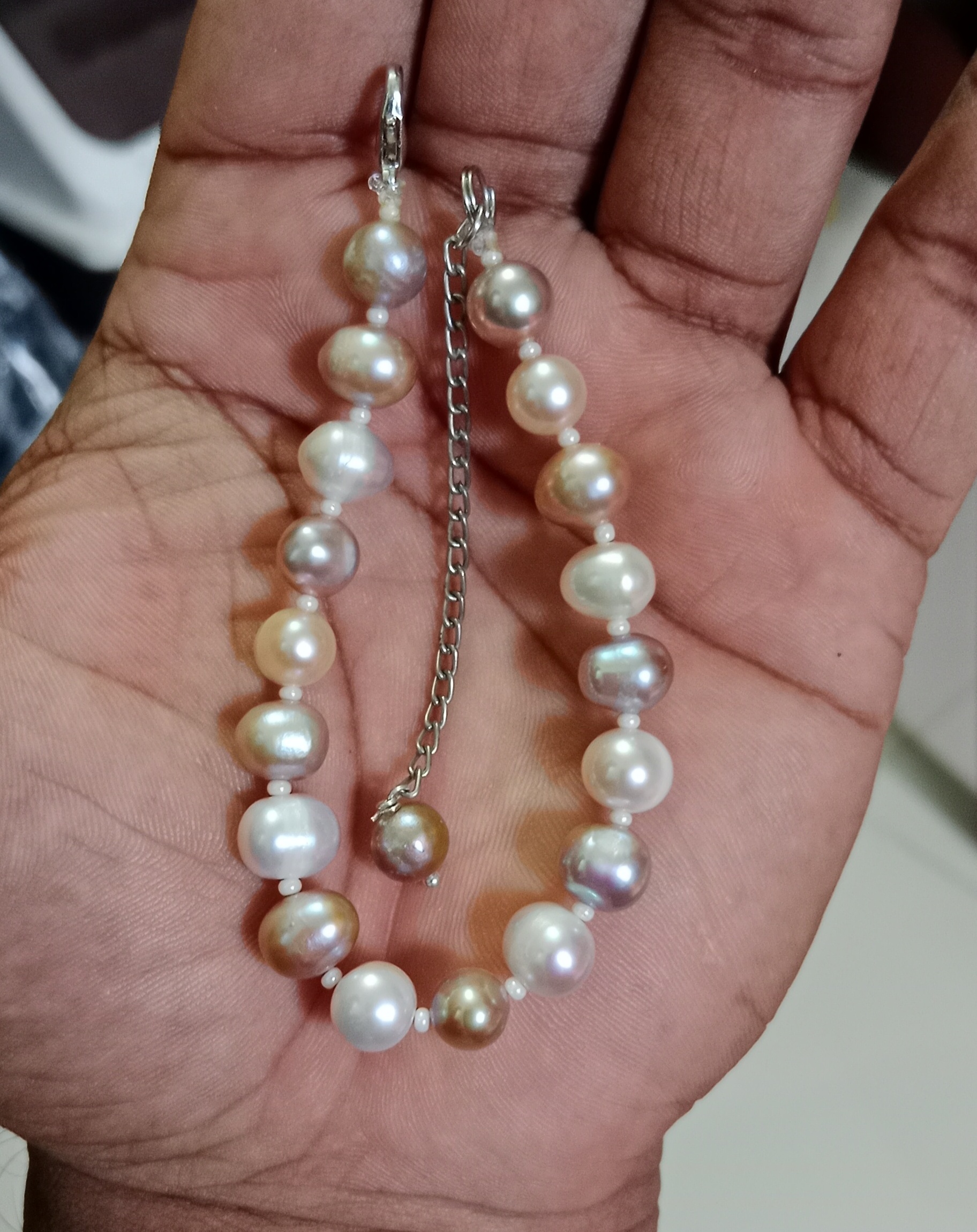 9 mm pearl Adjustable Bracelet_img_2