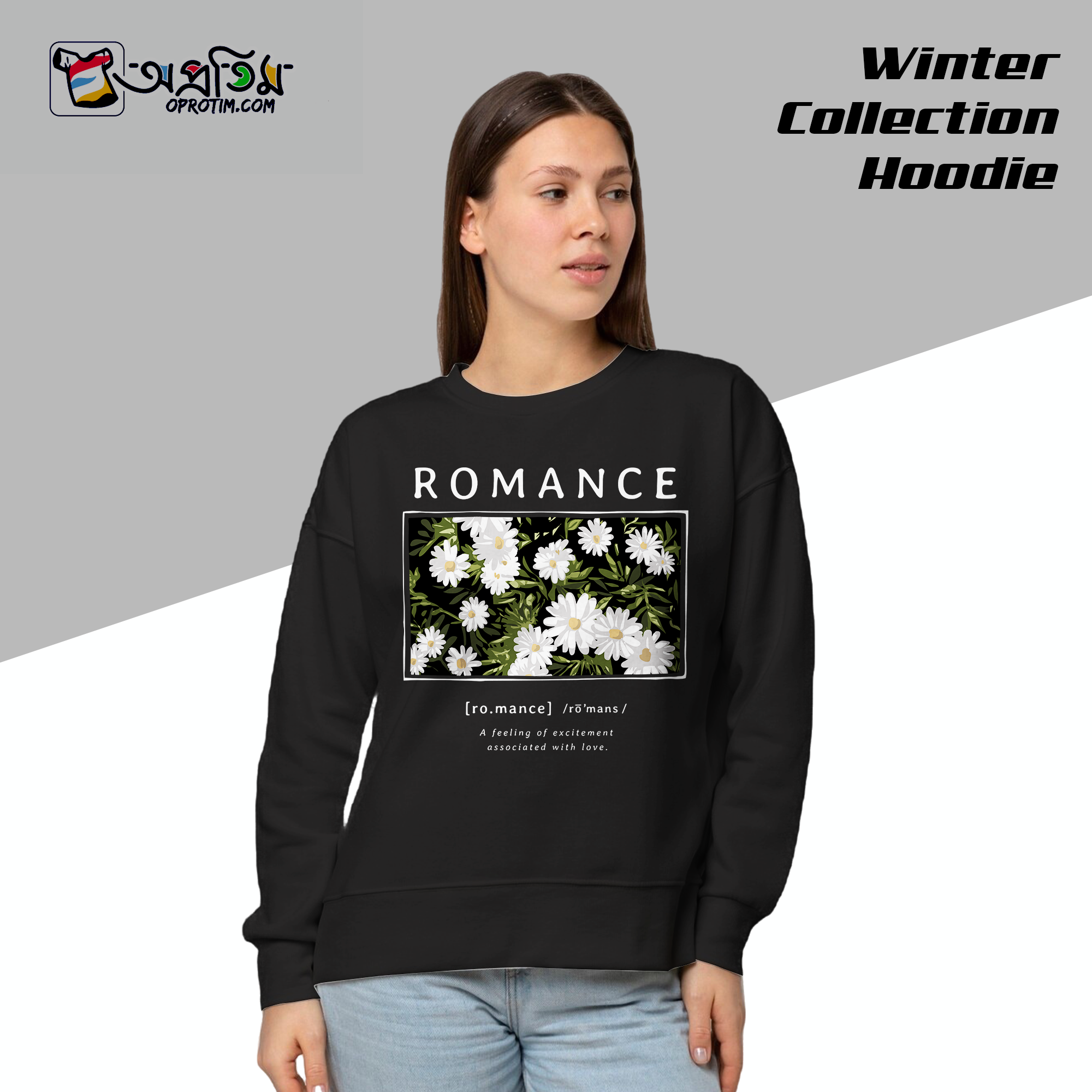 Ladies Black Design Printed Sweatshirt_img_0