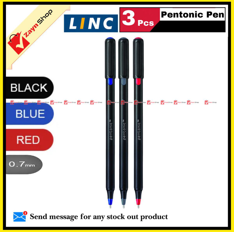 Linc Pentonic Ball Pen 3 colors 0.7mm 3 pcs_img_0