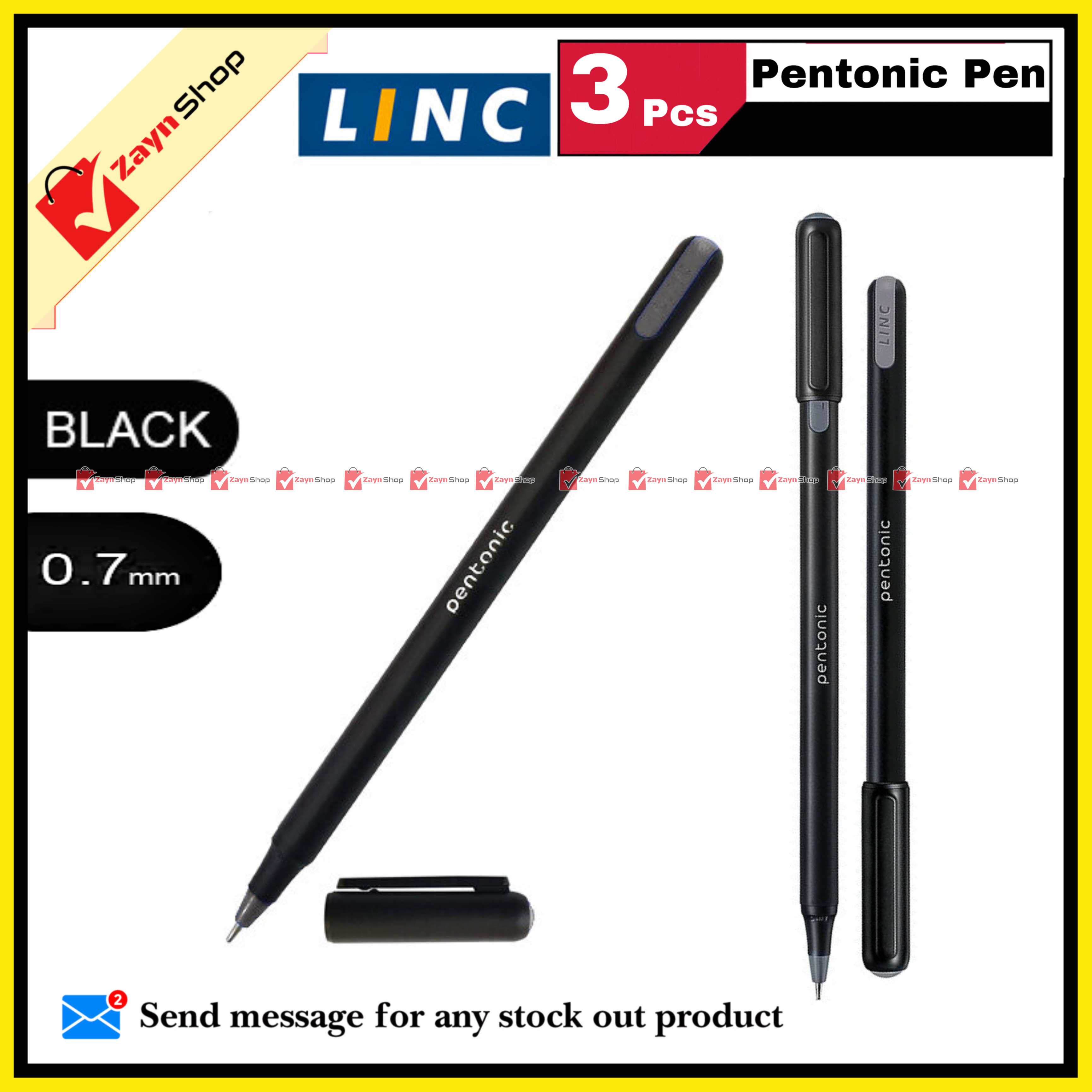 Linc Pentonic Ball Pen 0.7mm Black /Blue / Red 3 pcs_img_0