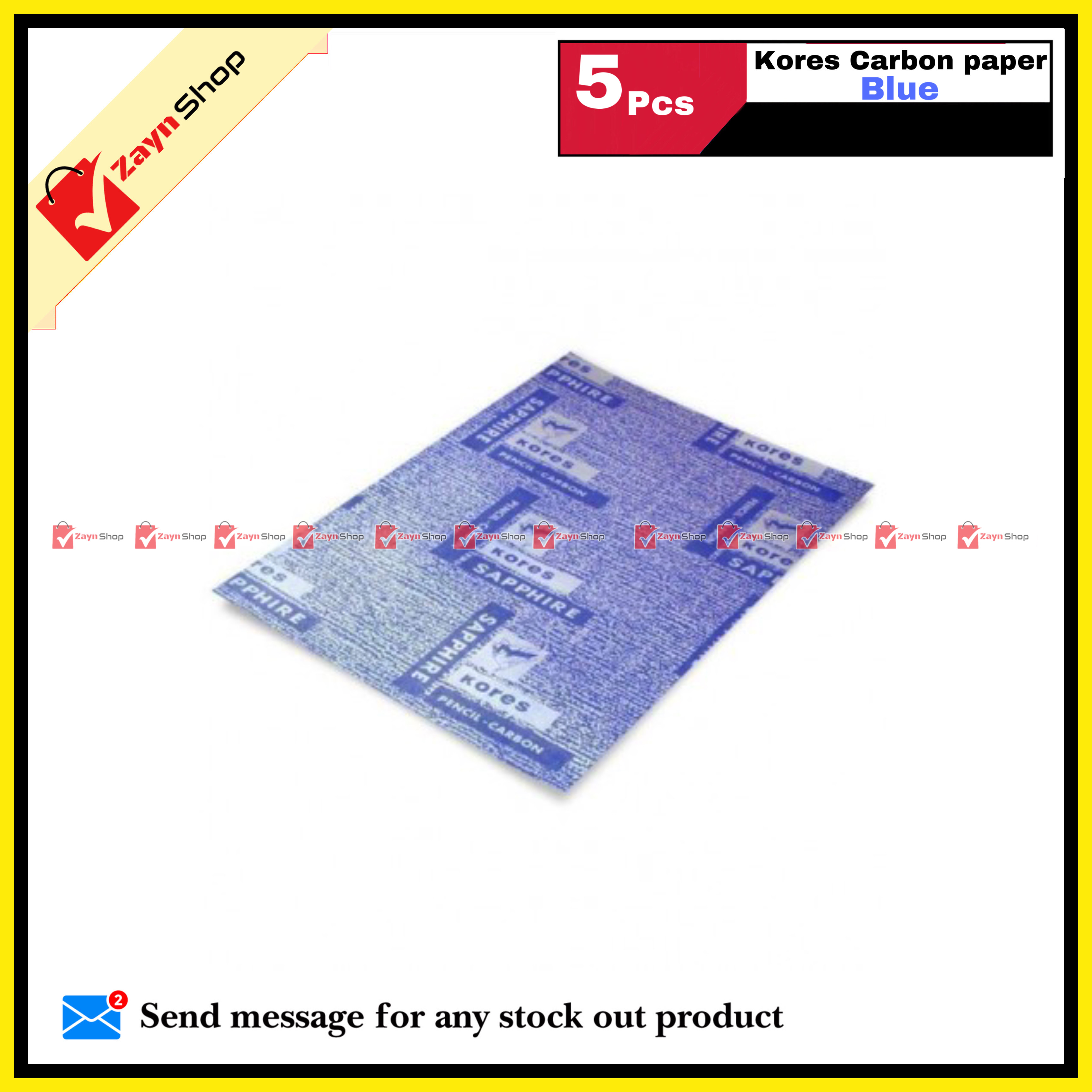 Carbon Paper Kores Long Lasting 5pcs Blue_img_0