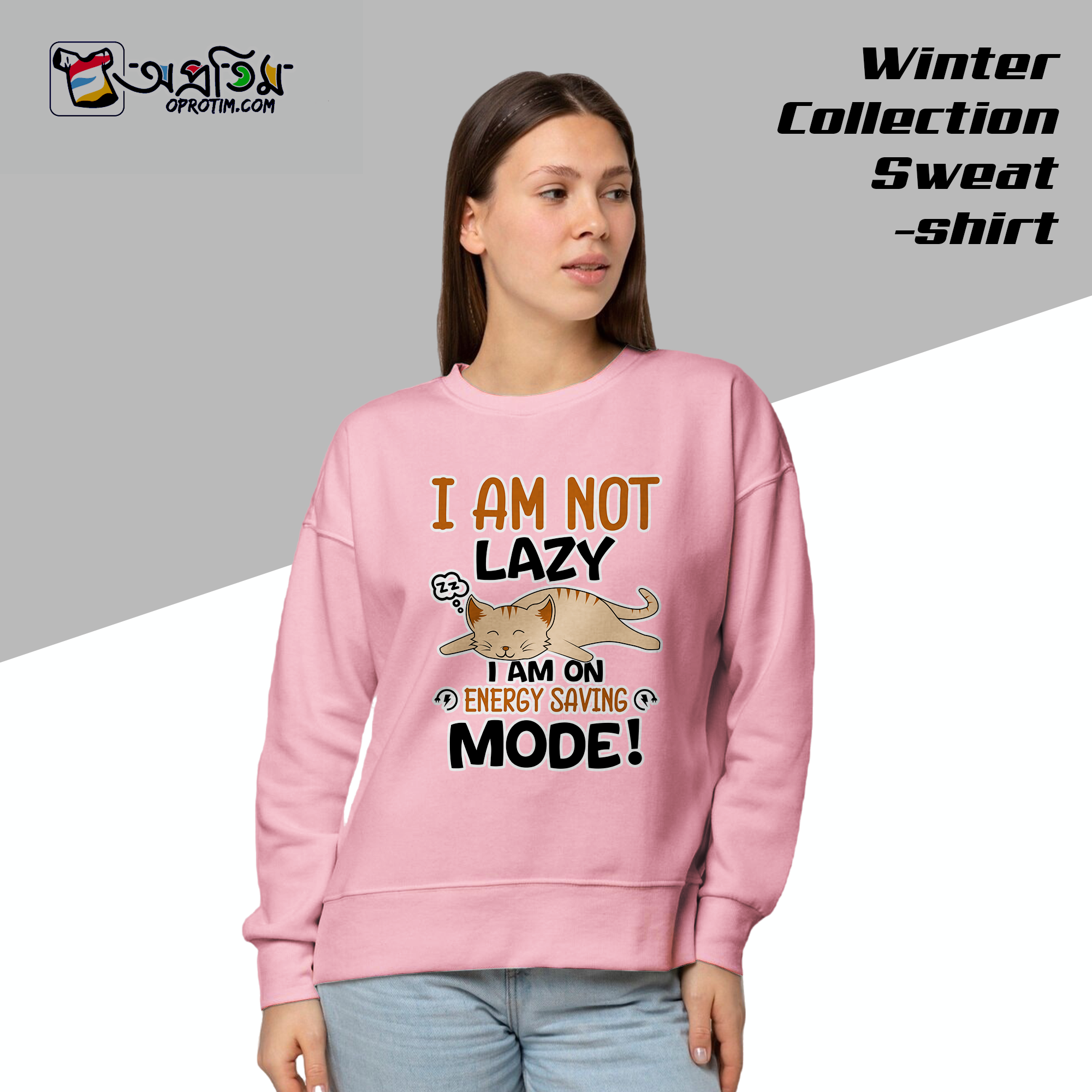Ladies Black Design Printed Sweatshirt_img_0