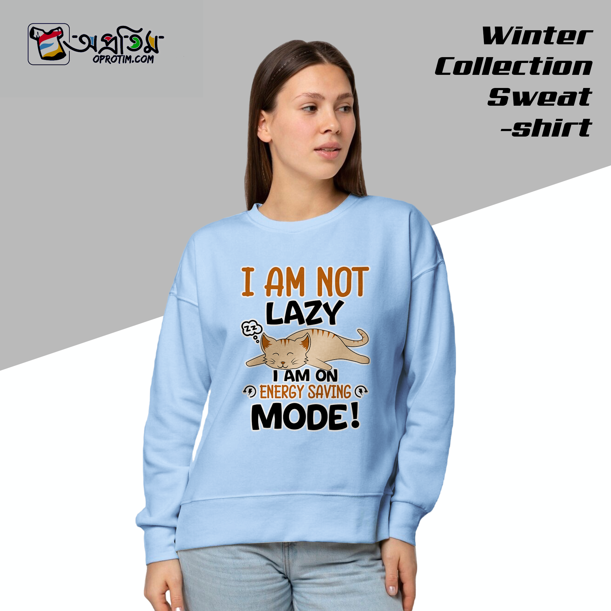 Ladies Black Design Printed Sweatshirt_img_1