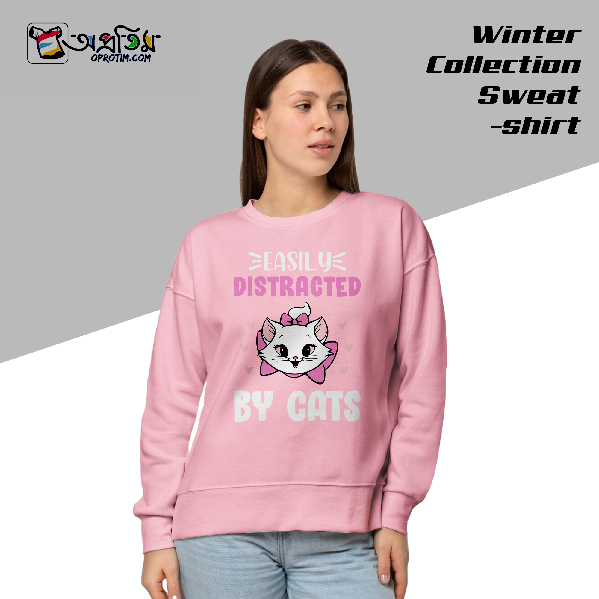 Ladies Black Design Printed Sweatshirt_img_0