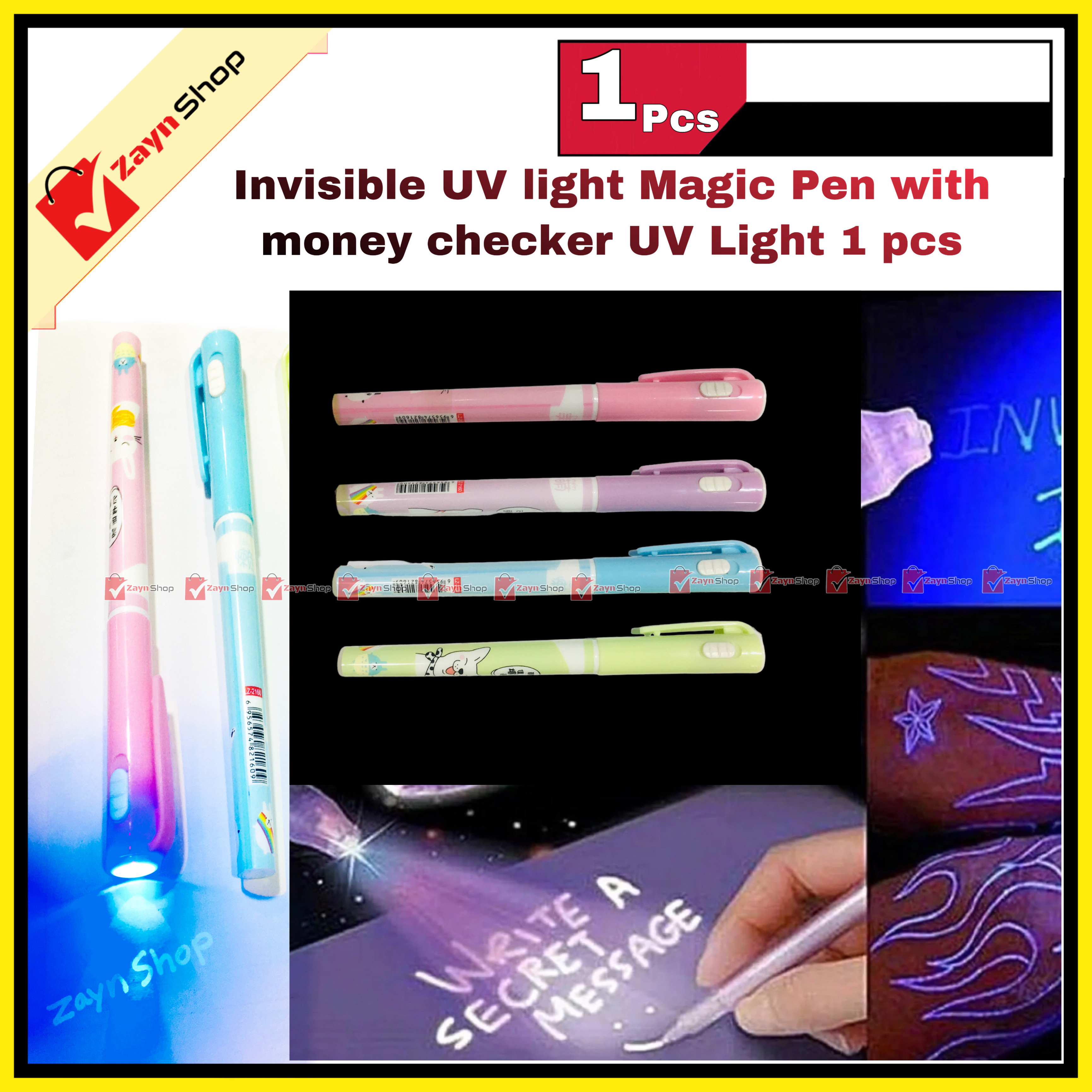 Invisible Ink UV Light Pen With Money Checker 1 Pcs_img_2