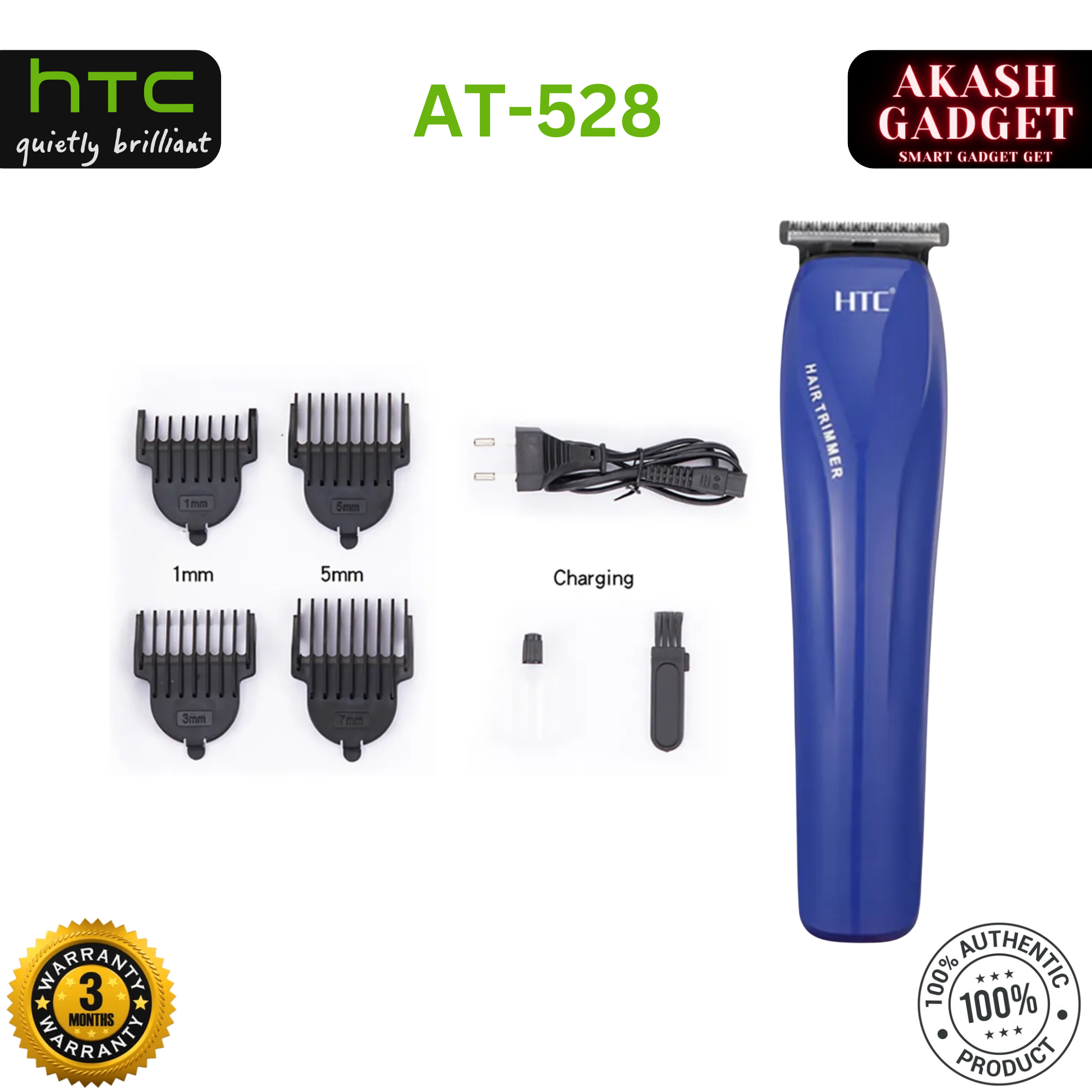 HTC AT-528 Professional Hair Clipper and Beard Trimmer For Men