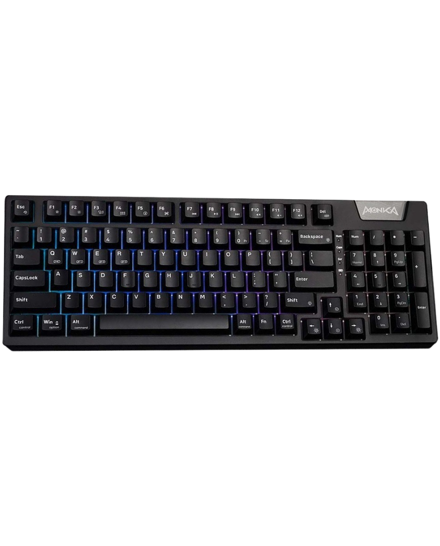 MONKA AE98 Tri-Mode Gasket Hotswappable RGB Mechanical Keyboard_img_2