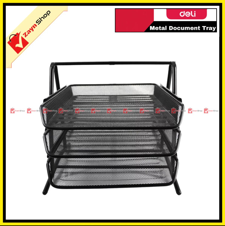 Deli 9181 Metal Document File Tray (3 Layer)_img_5