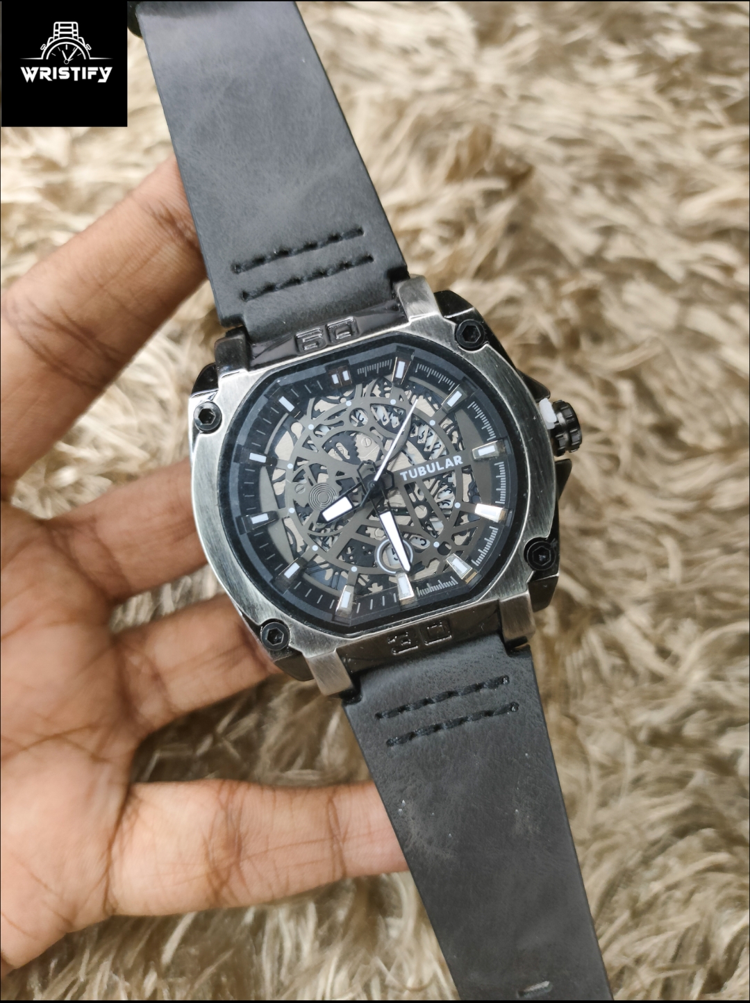 Tubular men's belt square Watch_img_1