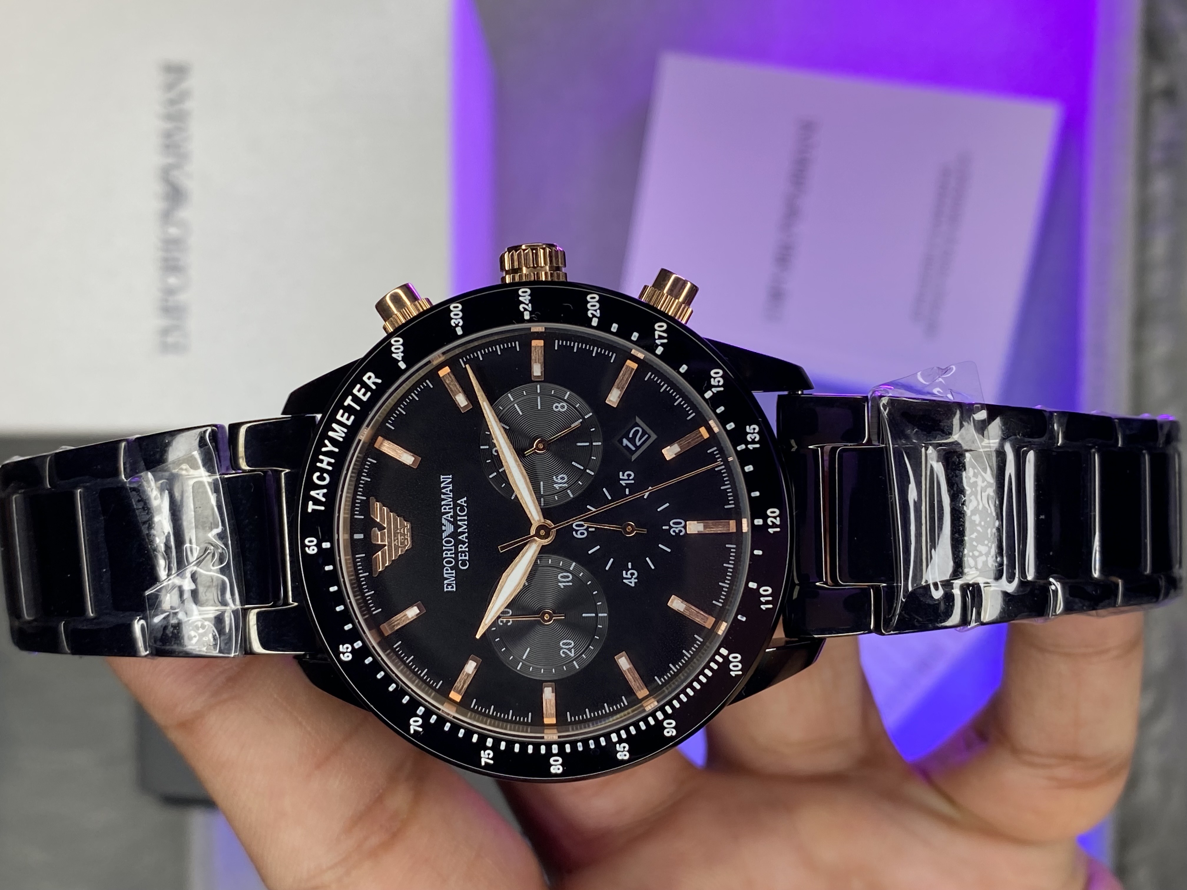 Emporio Armani AR70002 – Ceramic Chronograph Men's Mastergrade Watch_img_0