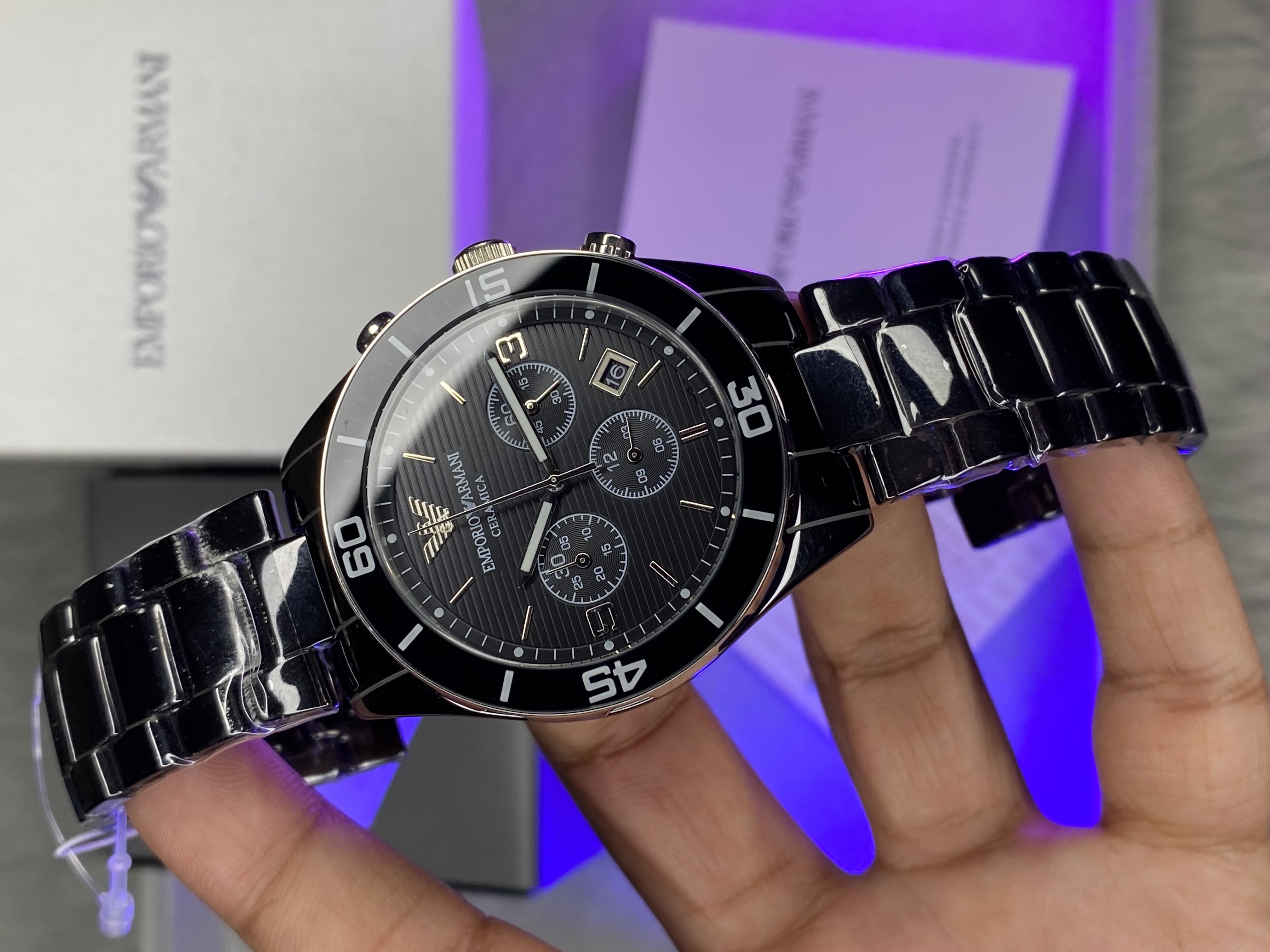 Emporio Armani AR70002 – Ceramic Chronograph Men's Mastergrade Watch_img_1