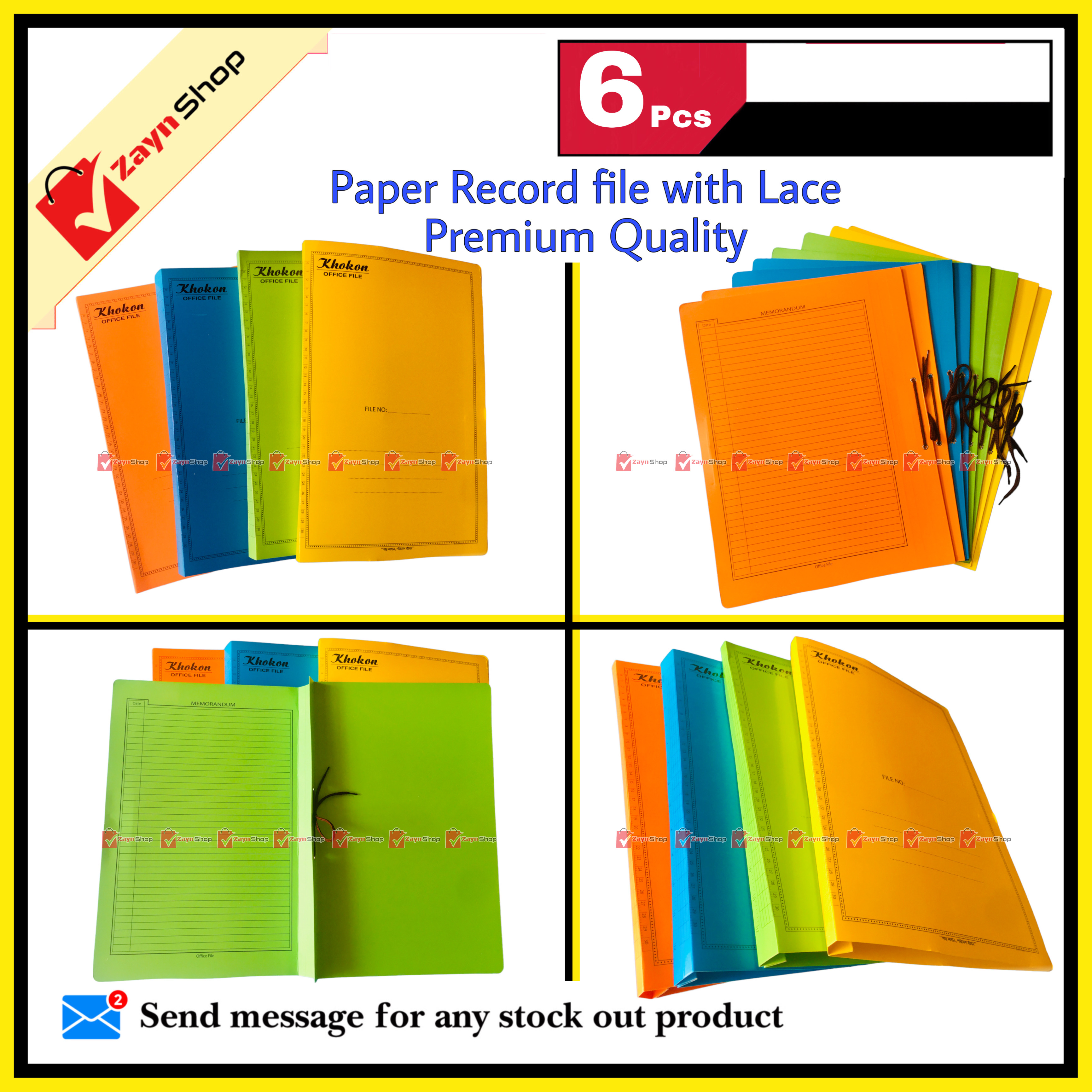 Paper Record file with Lace  Premium Quality pack of 6 pcs_img_0