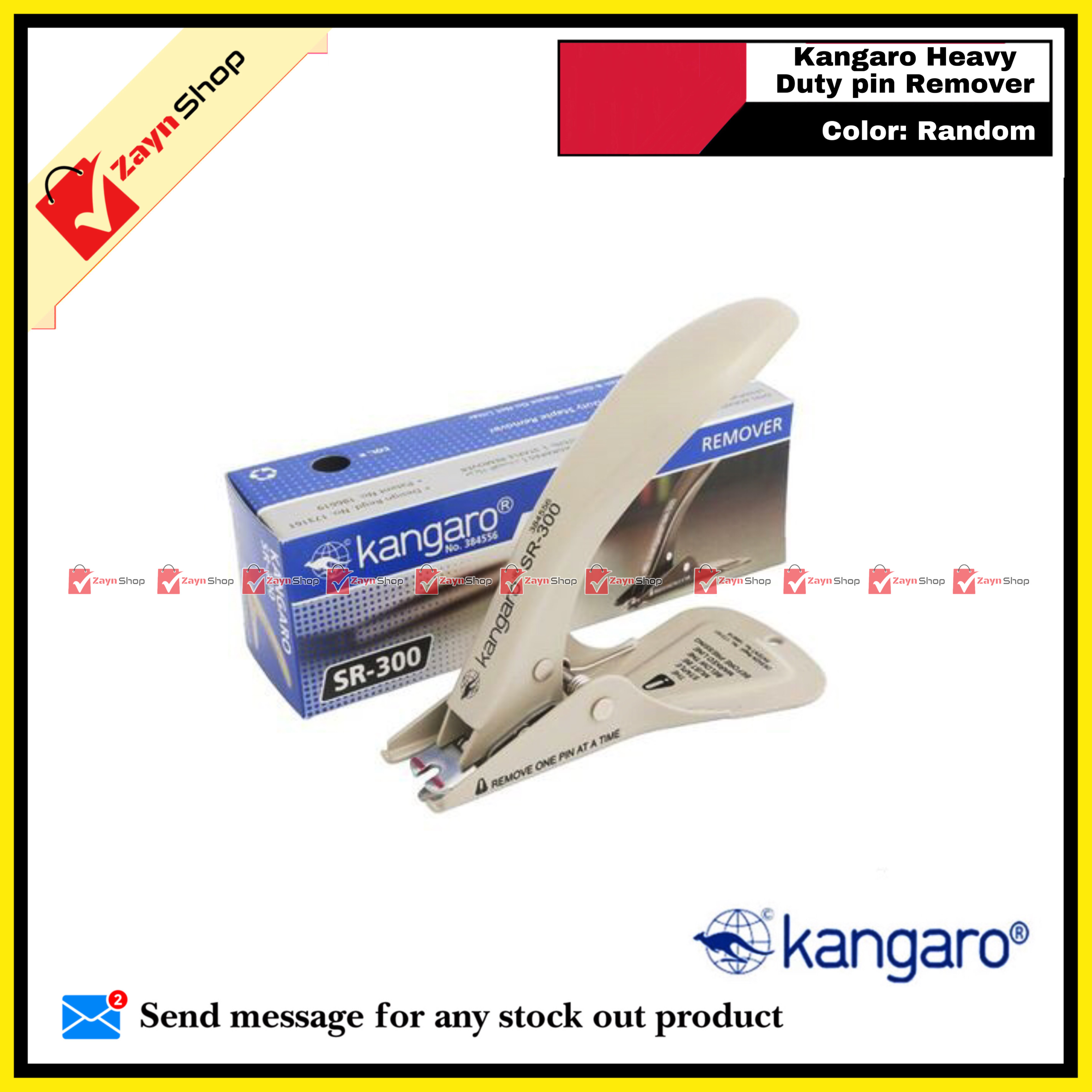 Kangaro Heavy Duty Staple Pin Remover SR-300 Random Color 1 pcs_img_0
