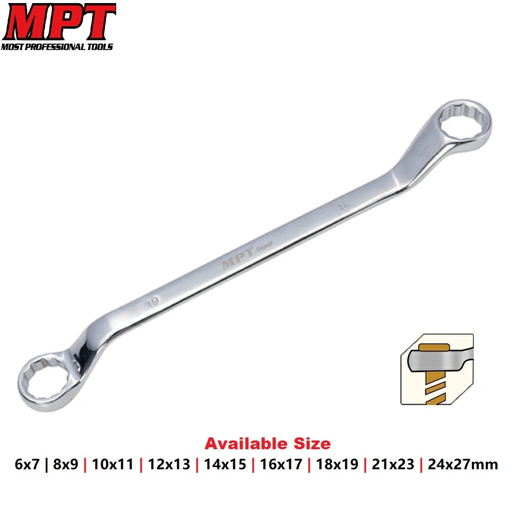 MPT Double Ring Offset Spanner Ring Dully ( 6x7 | 8x9 | 10x11 | 12x13 | 14x15 | 16x17 | 18x19 | 21x23 | 24x27mm ), CRV; MHC04001_img_0