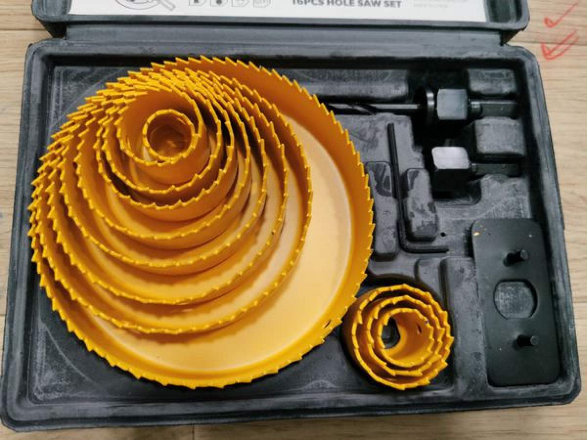 TOLSEN 16Pcs Hole Saw Set Drill Bit Kits for Plywood Drywall Wood Plastic 75867_img_3