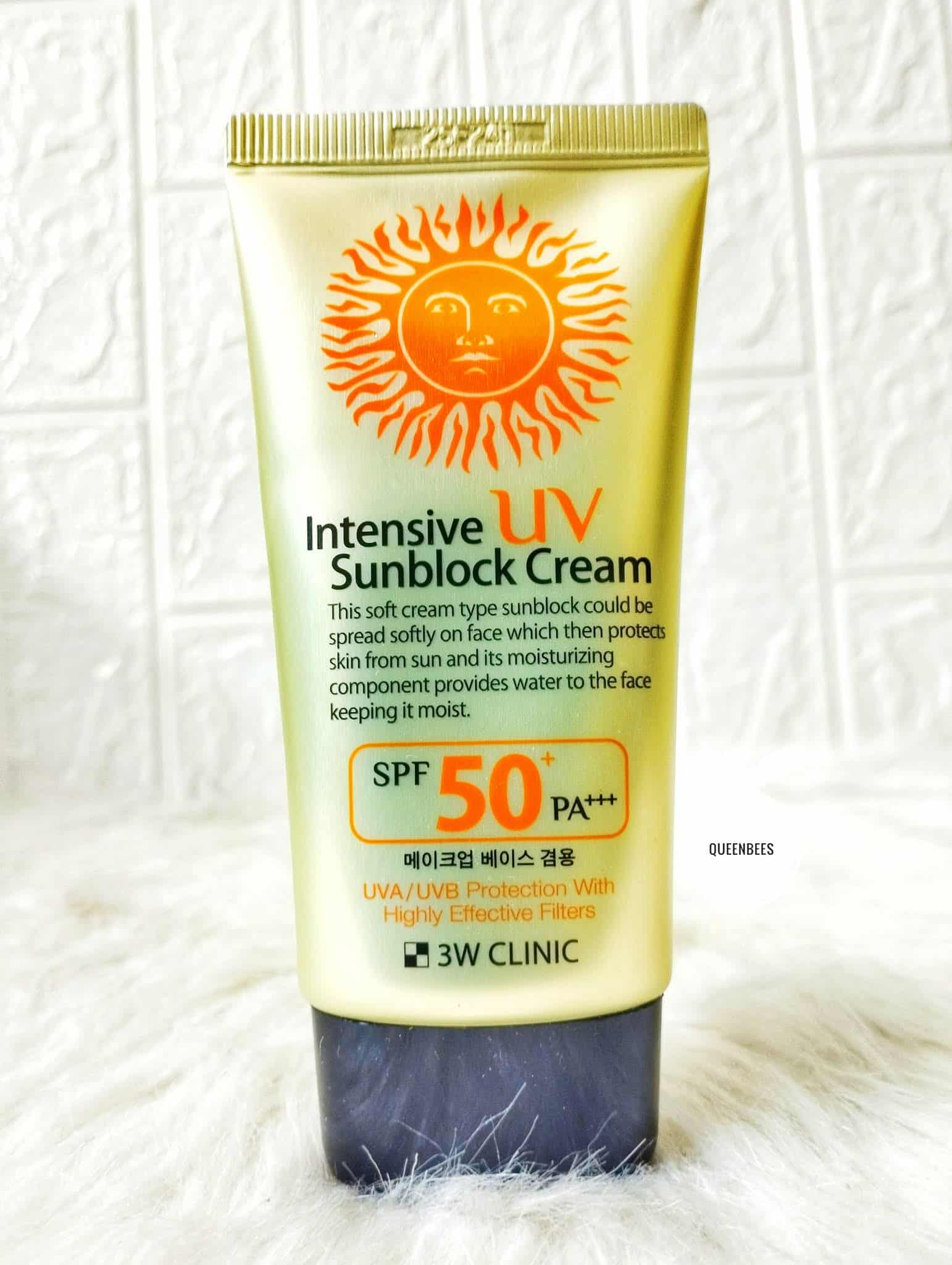Intensive UV Sunblock Cream 3W Clinic