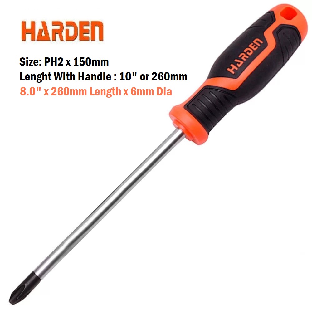 HARDEN Philips Screwdriver ( 1.5" | 4" | 6" | 8" | 10" | 12" ) Star plus Screw Driver Nut Special Magnetic Precision Screwdriver; 550281 | 550283 | 550285 | 550286 | 550287 | 550288_img_8