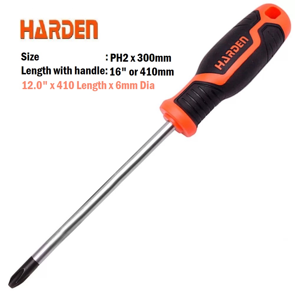 HARDEN Philips Screwdriver ( 1.5" | 4" | 6" | 8" | 10" | 12" ) Star plus Screw Driver Nut Special Magnetic Precision Screwdriver; 550281 | 550283 | 550285 | 550286 | 550287 | 550288_img_11