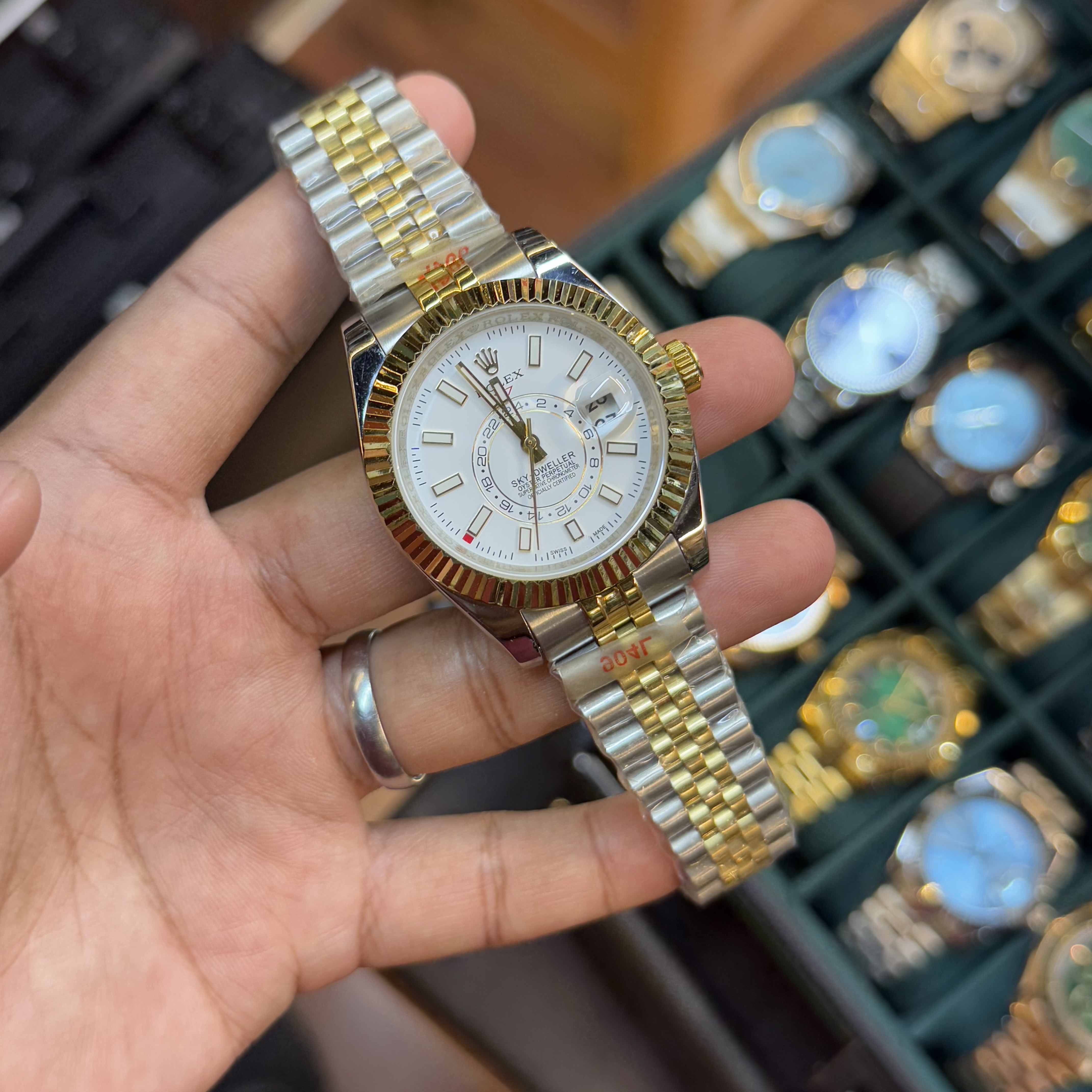 Rolex Sky Dweller AAA Grade | Automatic Movement | Dual Tone White Dial