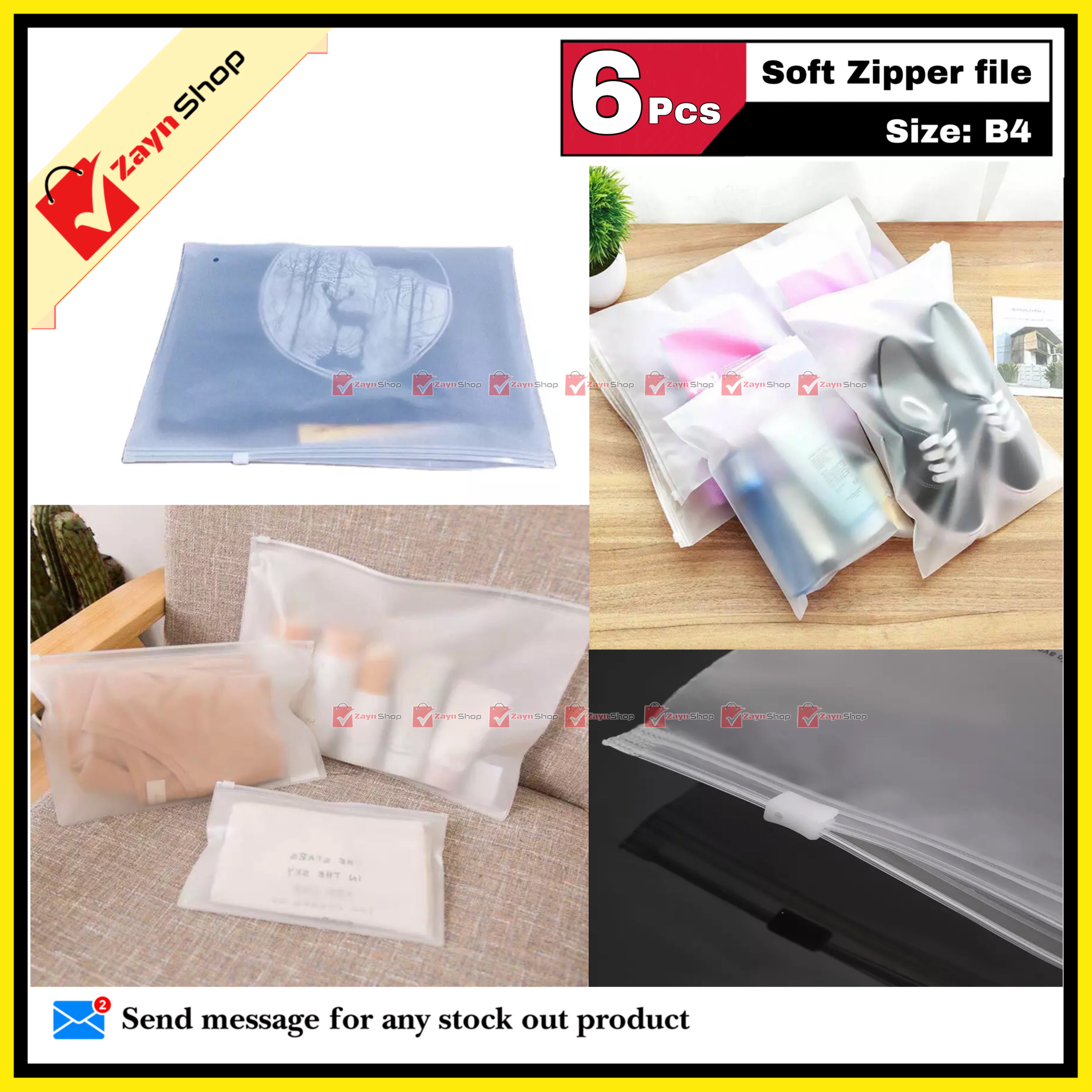 Zipper file Soft Legal size 10x14 inch pack of 6 pcs Use for Documents and multipurpose_img_0