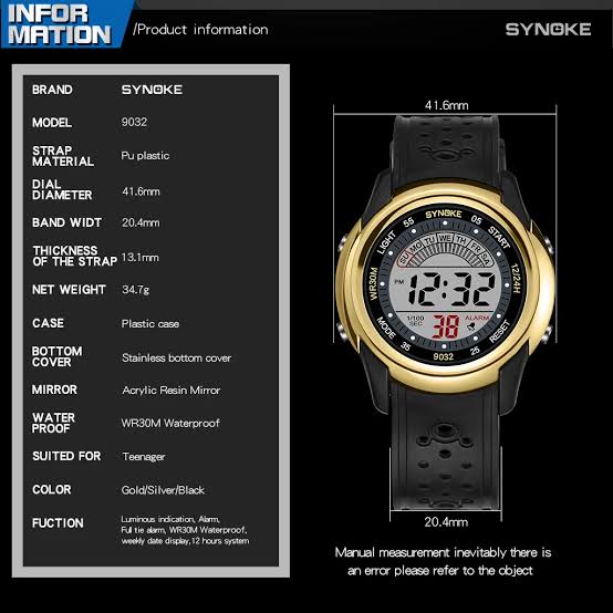 SYNOKE for Kids Digital Boys Resistant Back Light  Watch Waterproof Kid Watch_img_4