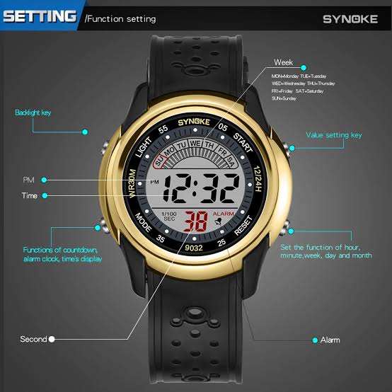 SYNOKE for Kids Digital Boys Resistant Back Light  Watch Waterproof Kid Watch_img_5