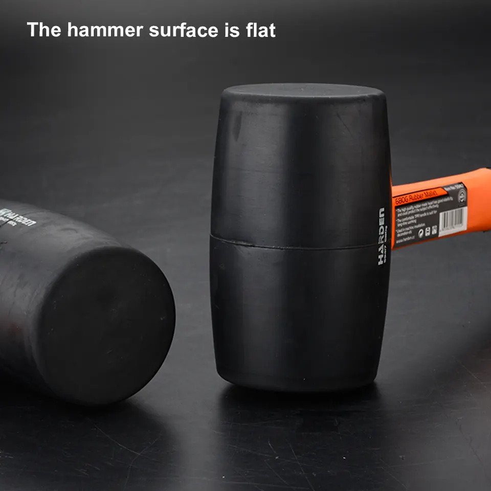 HARDEN Rubber Mallet (250gm | 500gm | 700gm ) with Fiberglass Handle Professional 590412 | 590415 | 590417_img_2