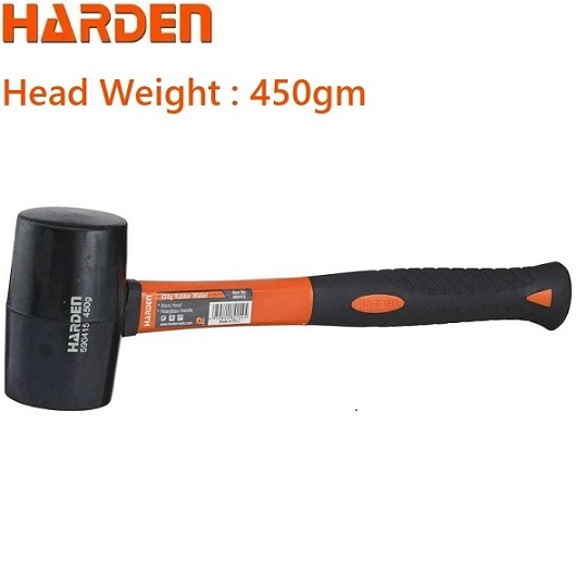 HARDEN Rubber Mallet (250gm | 500gm | 700gm ) with Fiberglass Handle Professional 590412 | 590415 | 590417_img_6