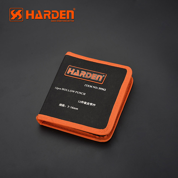 HARDEN 12pcs Hollow Punch Set (3 -16 mm), Leather Puncher; 610848_img_4