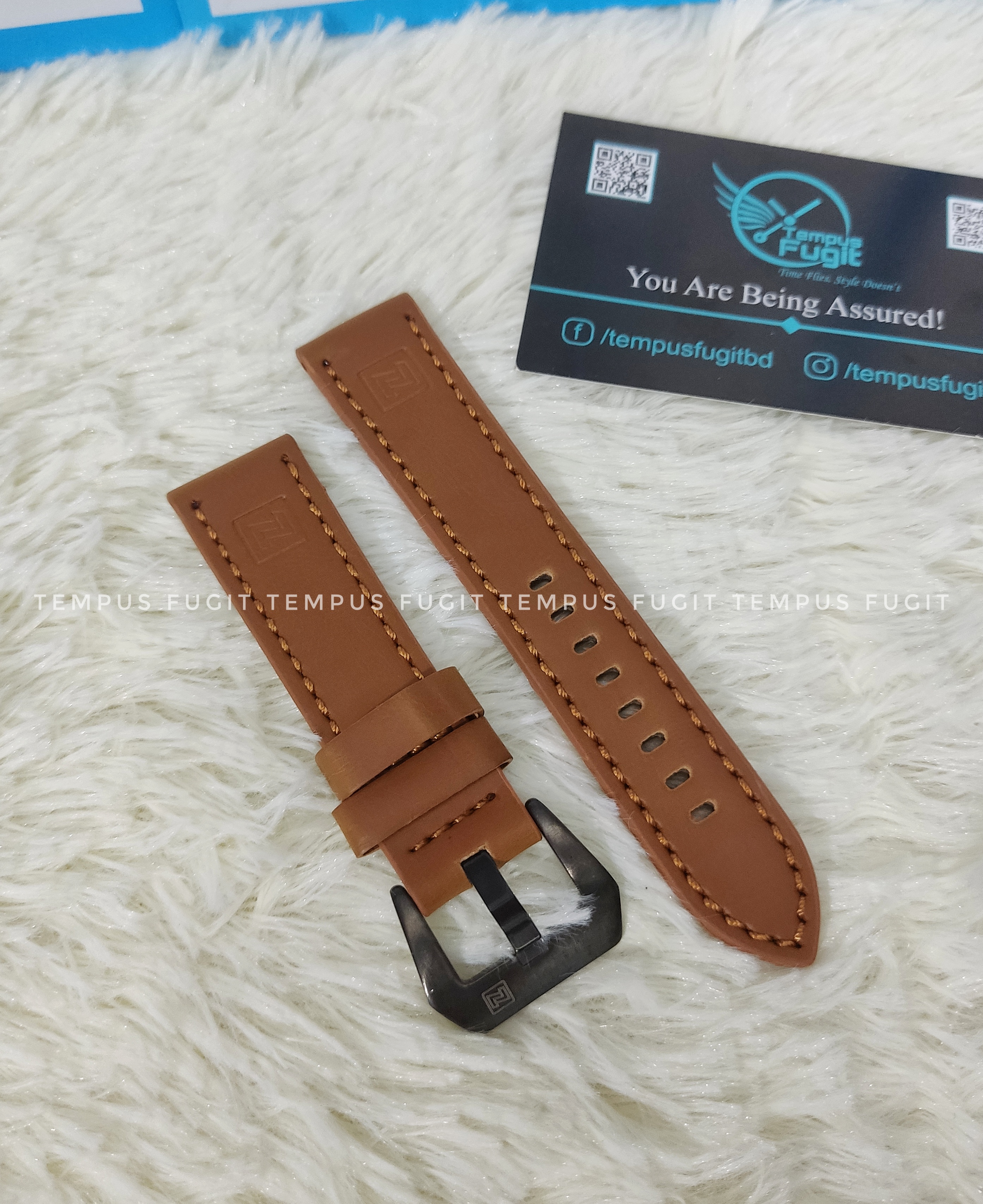 Naviforce Gents 22mm Brown Watch Belt_img_0