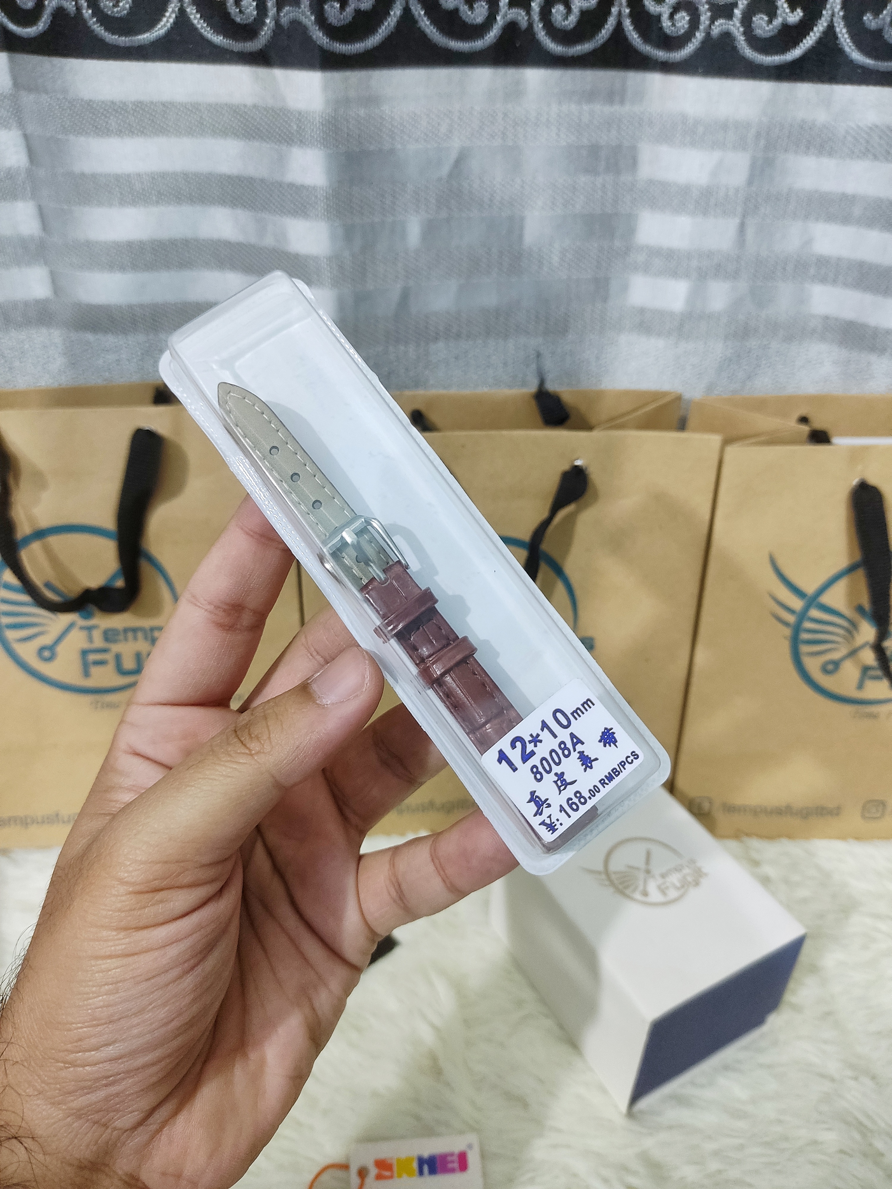 Ladies 12mm Structured "Leather Color" Watch Belt_img_0