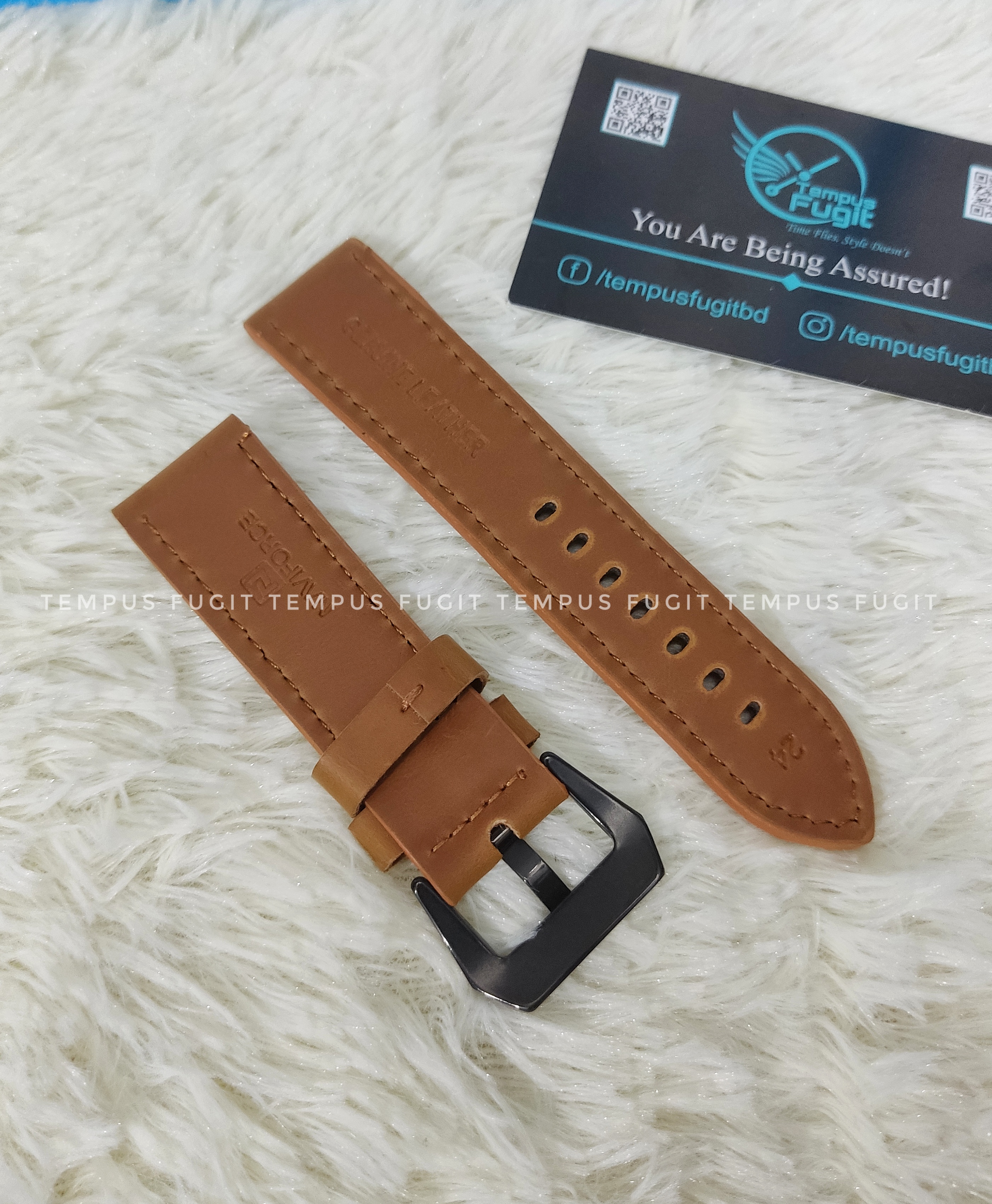 Naviforce Gents 24mm Brown Watch Belt_img_1