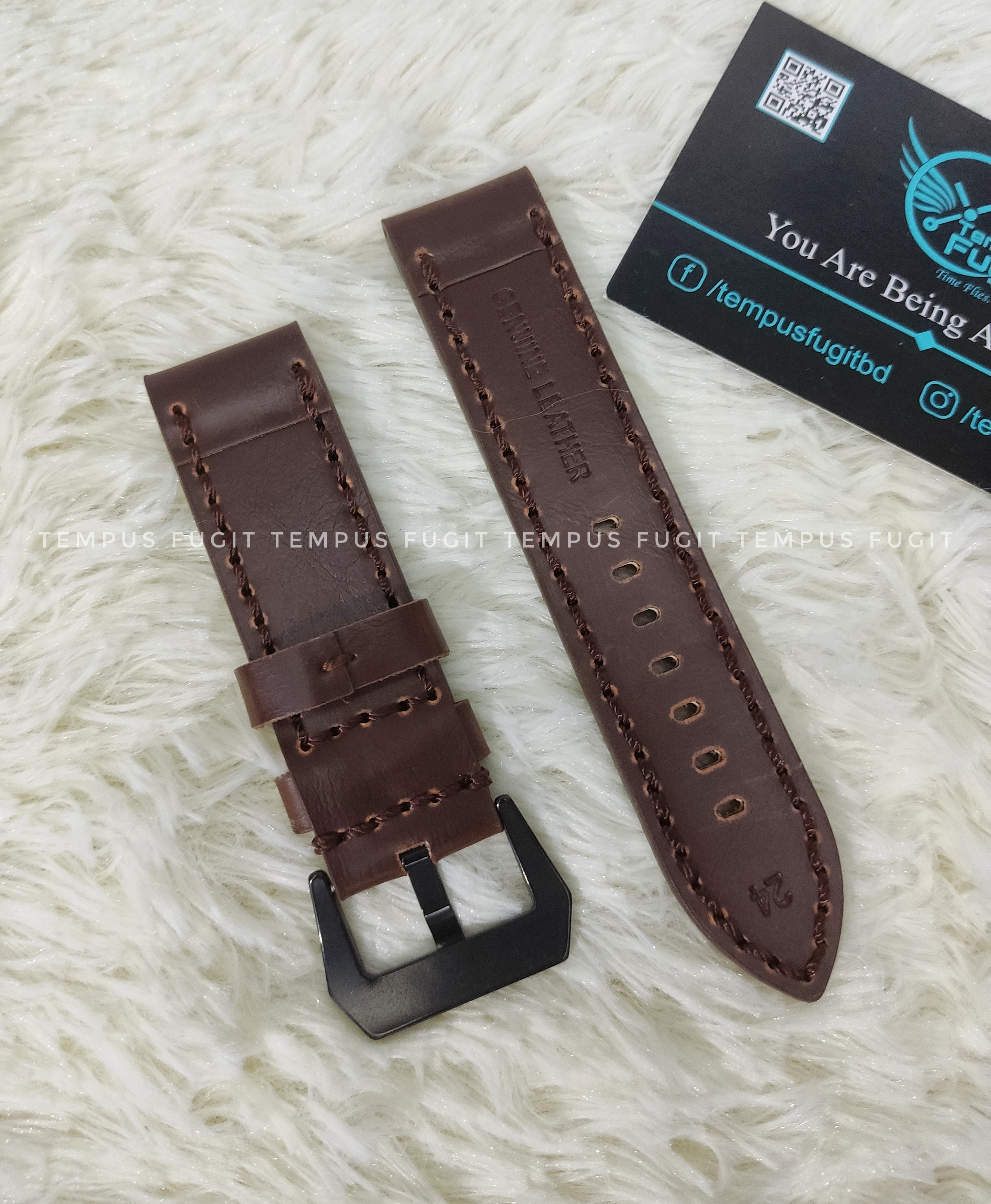 Naviforce Gents 24mm Chocolate Colored Watch Belt_img_1