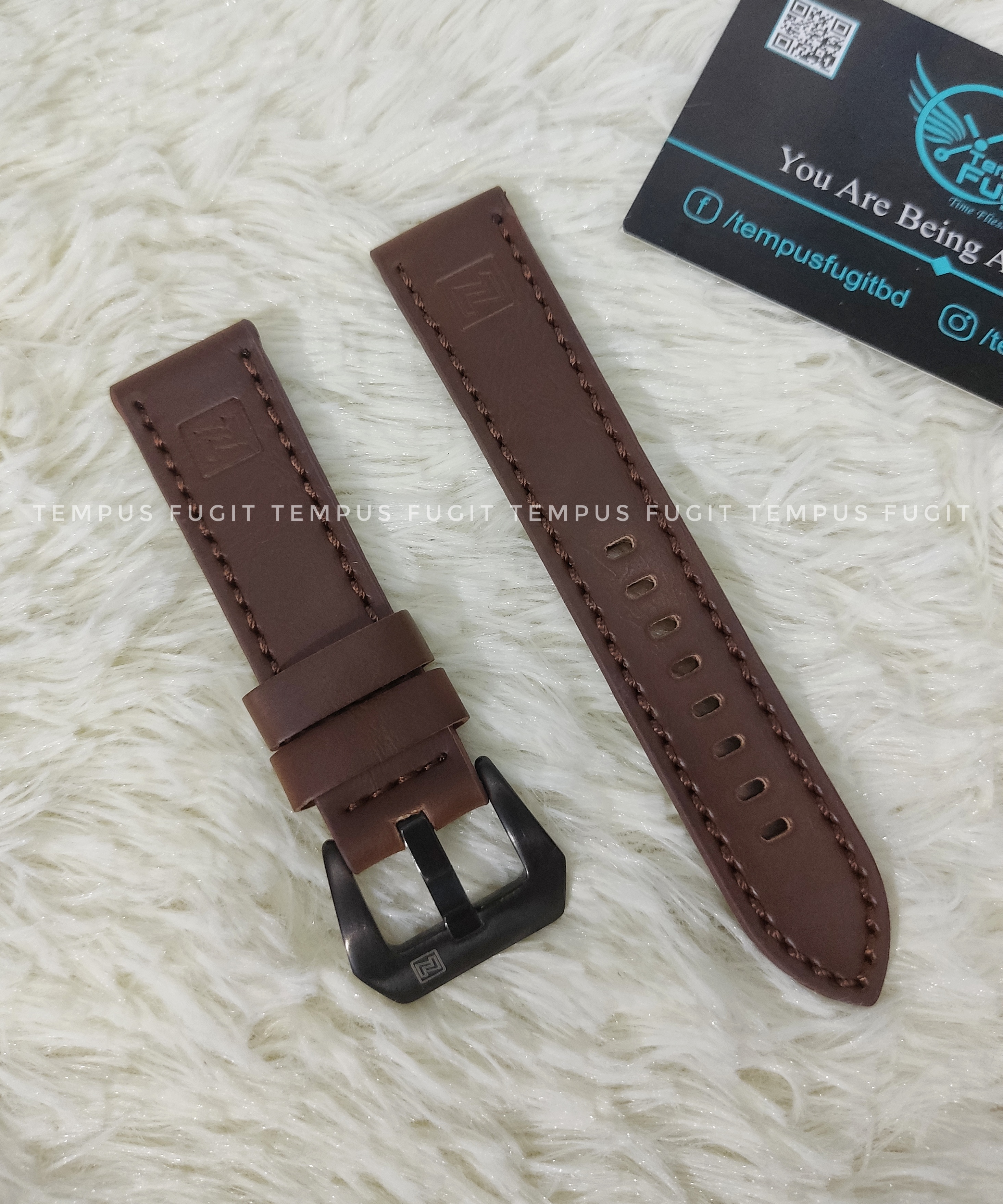 Naviforce Gents 22mm Chocolate Colored Watch Belt_img_0