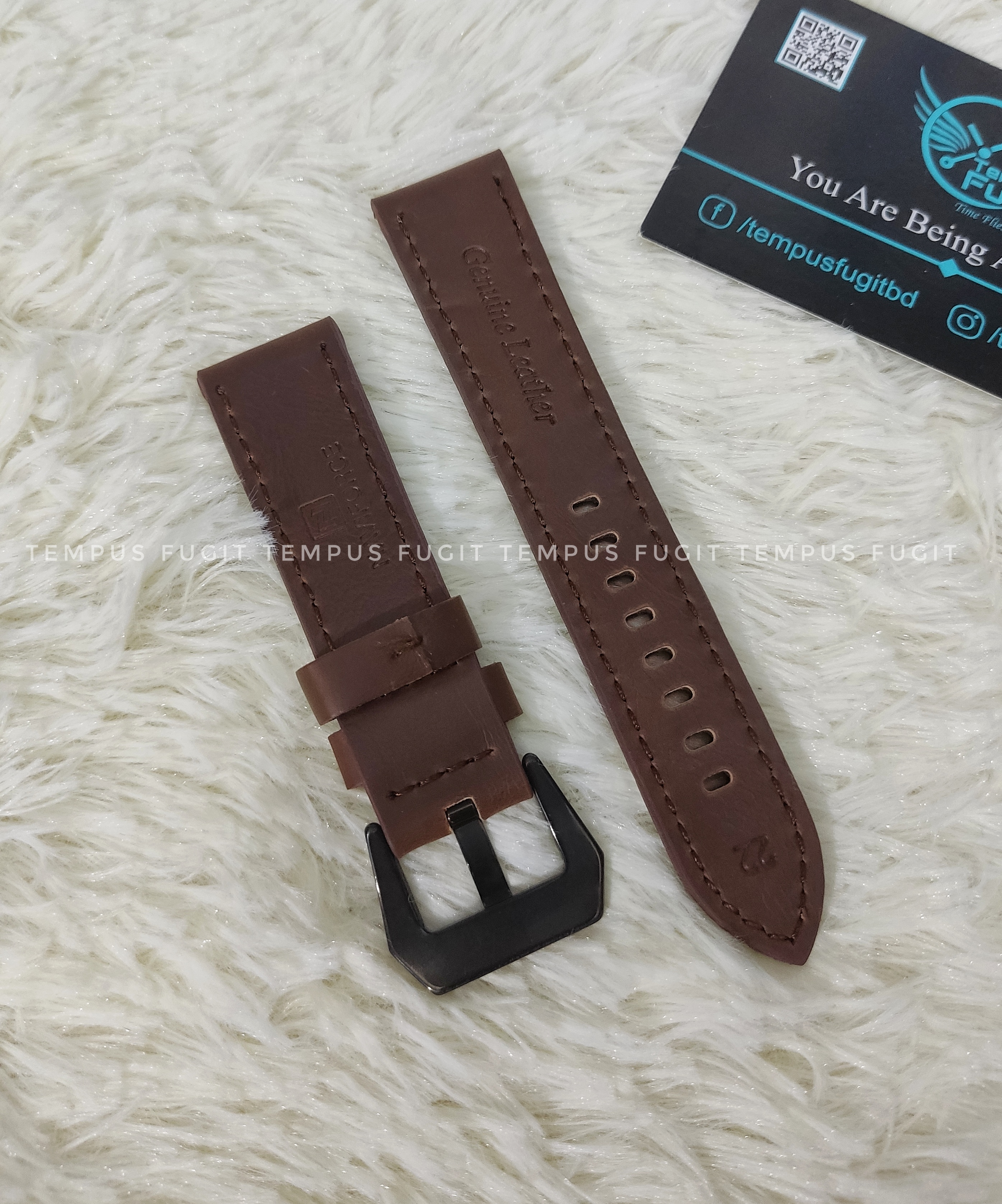 Naviforce Gents 22mm Chocolate Colored Watch Belt_img_1