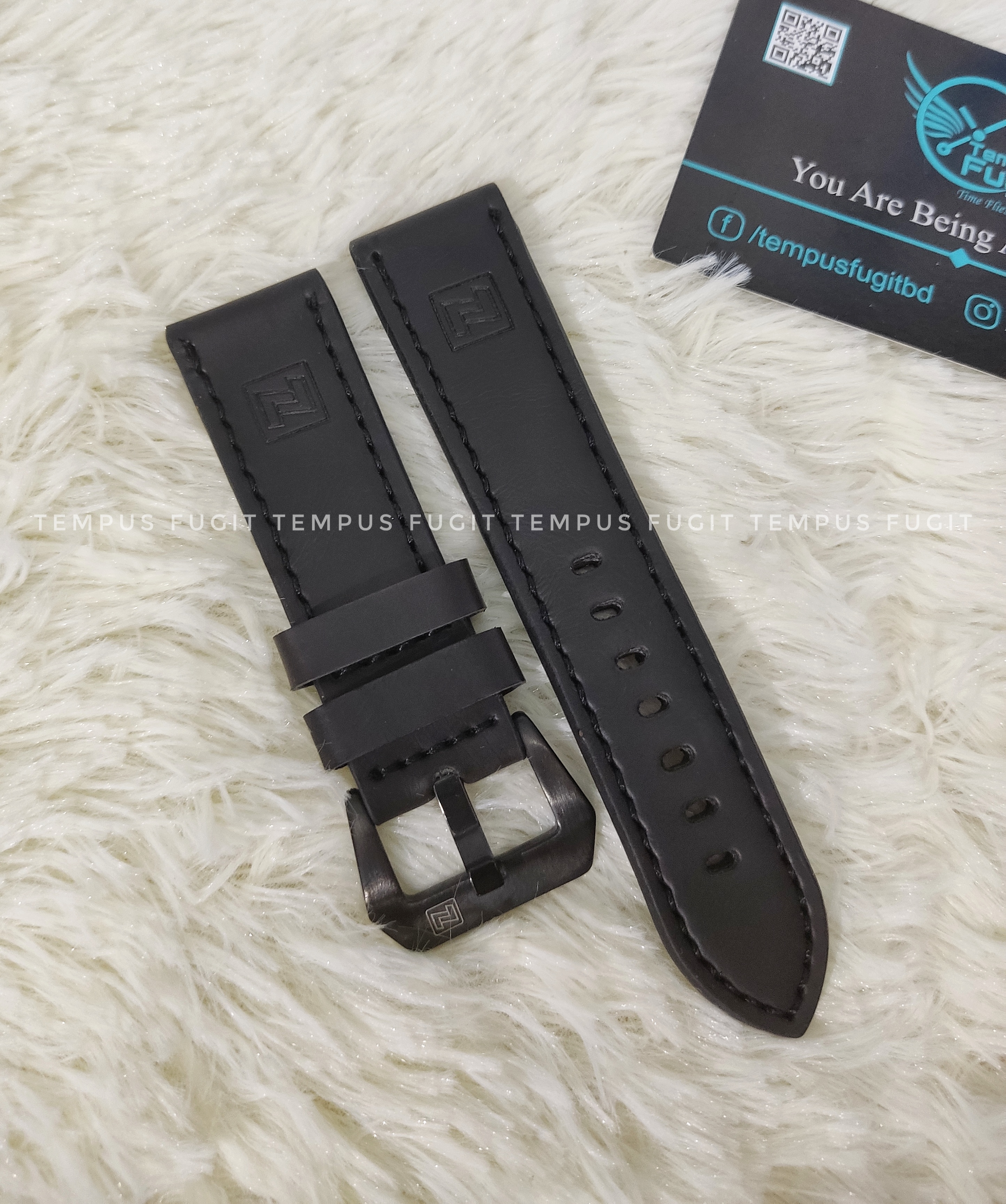 Naviforce Gents 24mm Black Colored Watch Belt_img_0