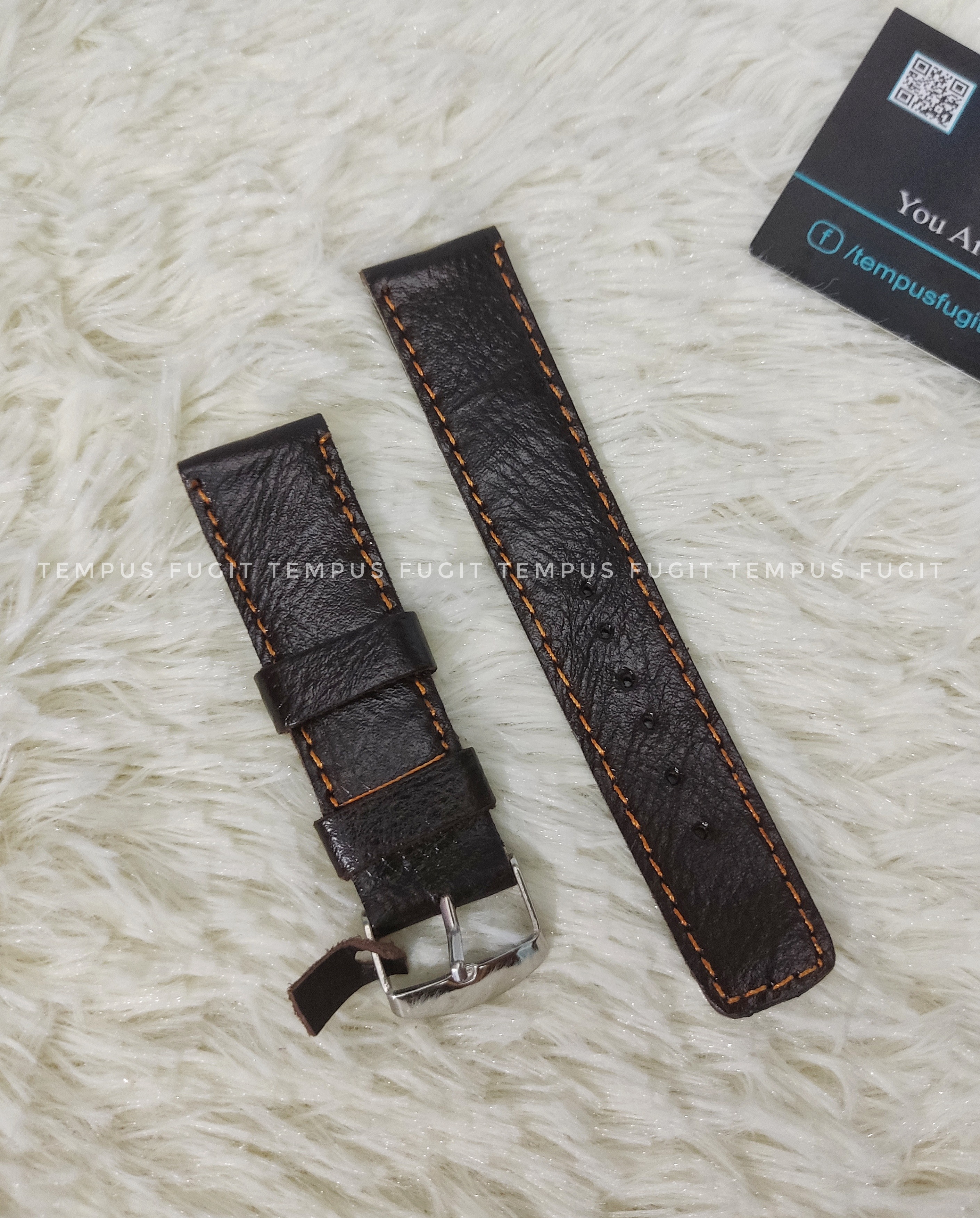 Gents 22mm Dark Chocolate Colored Watch Belt_img_0