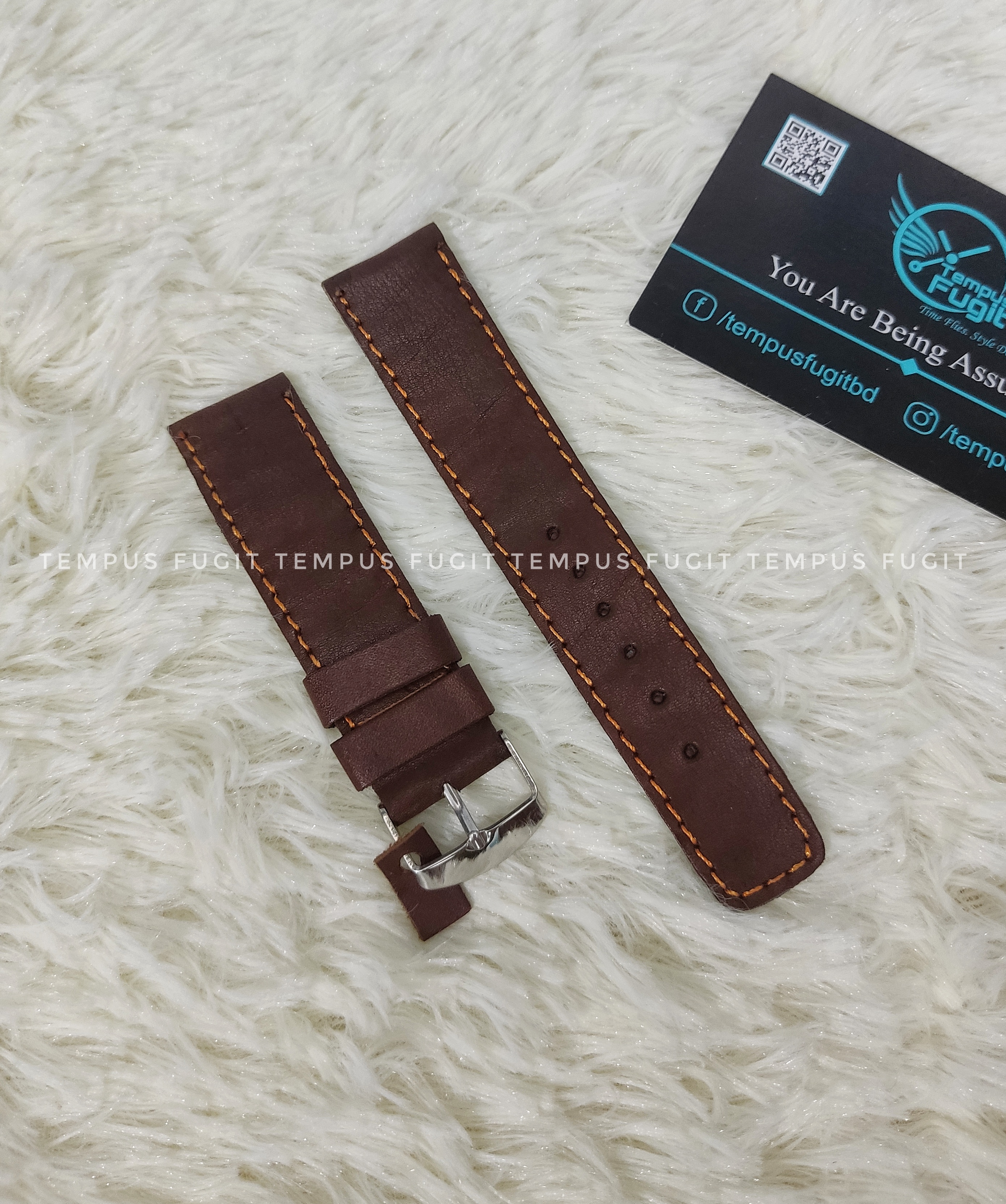 Gents 22mm Light Chocolate Colored Watch Belt_img_0