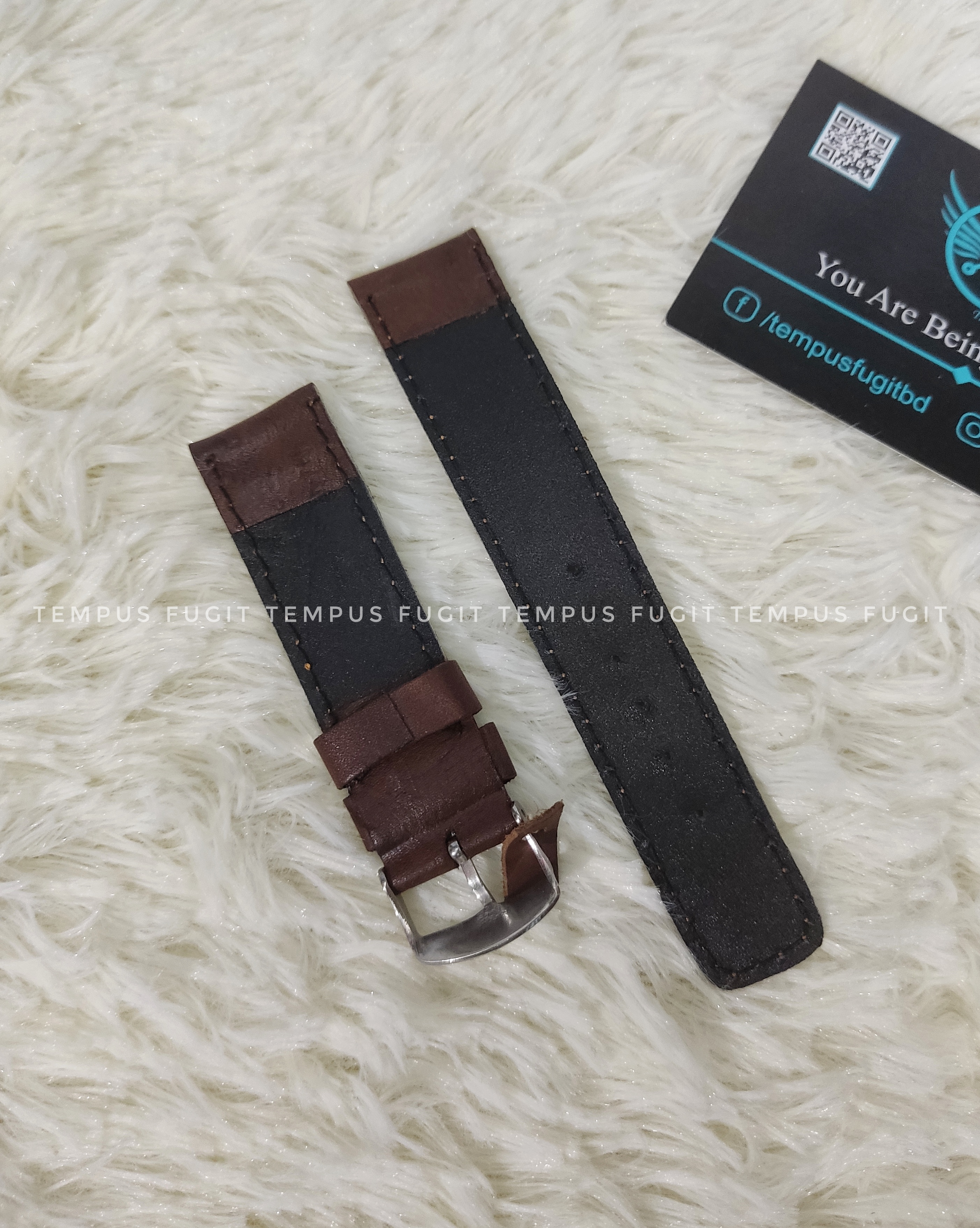 Gents 22mm Light Chocolate Colored Watch Belt_img_1
