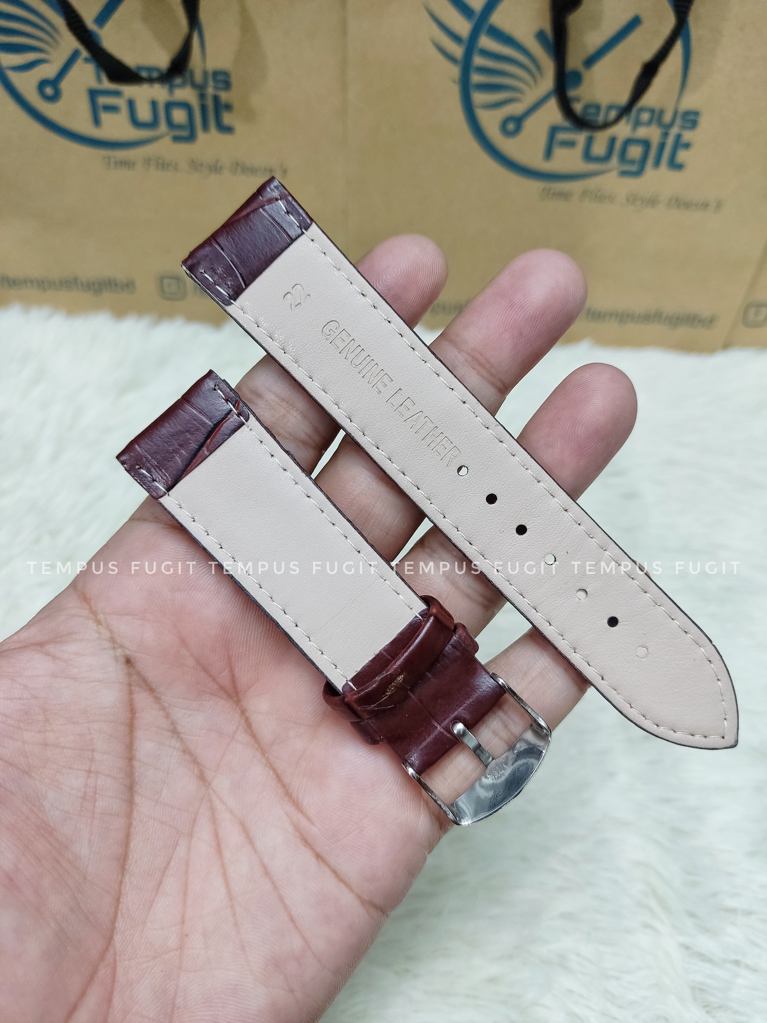 Gents 22mm Structured "Leather Color" Watch Belt_img_1