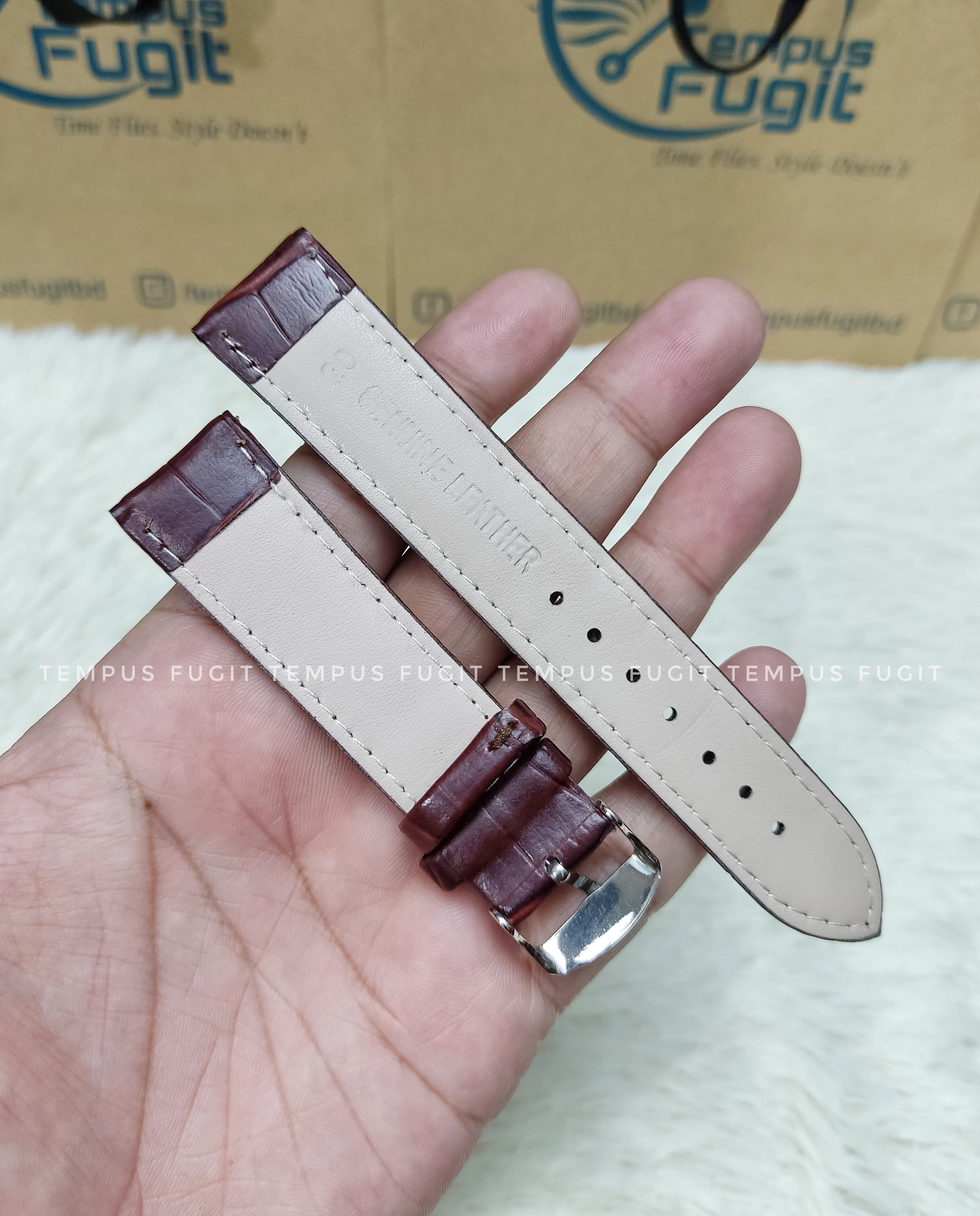 Gents 20mm Structured "Leather Color" Watch Belt_img_1