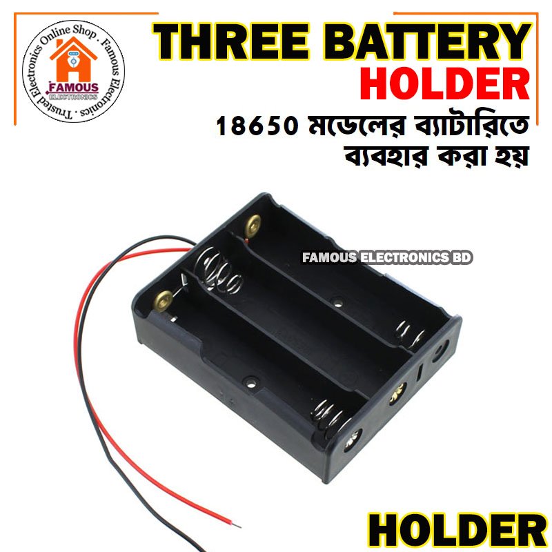 3.7V 18650 3 Tank Battery Storage Box 4.2V 18650 Battery Rechargeable 3S 3 Slot Battery Casing Bracket Holder For With Cable_img_6