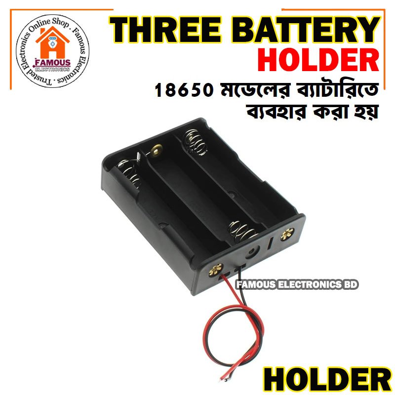 3.7V 18650 3 Tank Battery Storage Box 4.2V 18650 Battery Rechargeable 3S 3 Slot Battery Casing Bracket Holder For With Cable_img_7