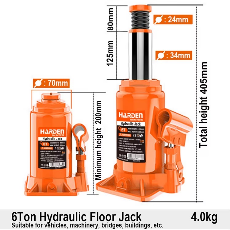HARDEN Hydraulic Bottle Jack( 2 Ton |  3 Ton | 5 Ton | 10 Ton | 50 Ton ), Heavy Duty Car & Truck Lifting Jack; 730102_img_7
