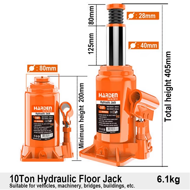HARDEN Hydraulic Bottle Jack( 2 Ton |  3 Ton | 5 Ton | 10 Ton | 50 Ton ), Heavy Duty Car & Truck Lifting Jack; 730102_img_8
