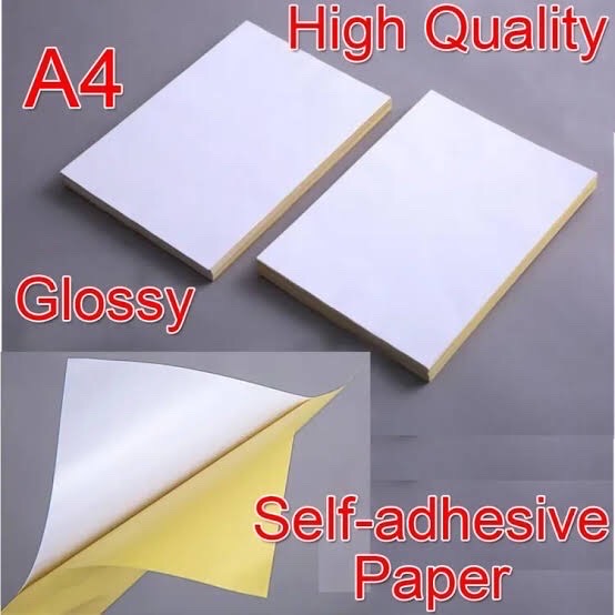 Sticker Paper A4 Size Self Adhesive Label white color 10 pcs - sticker_img_1